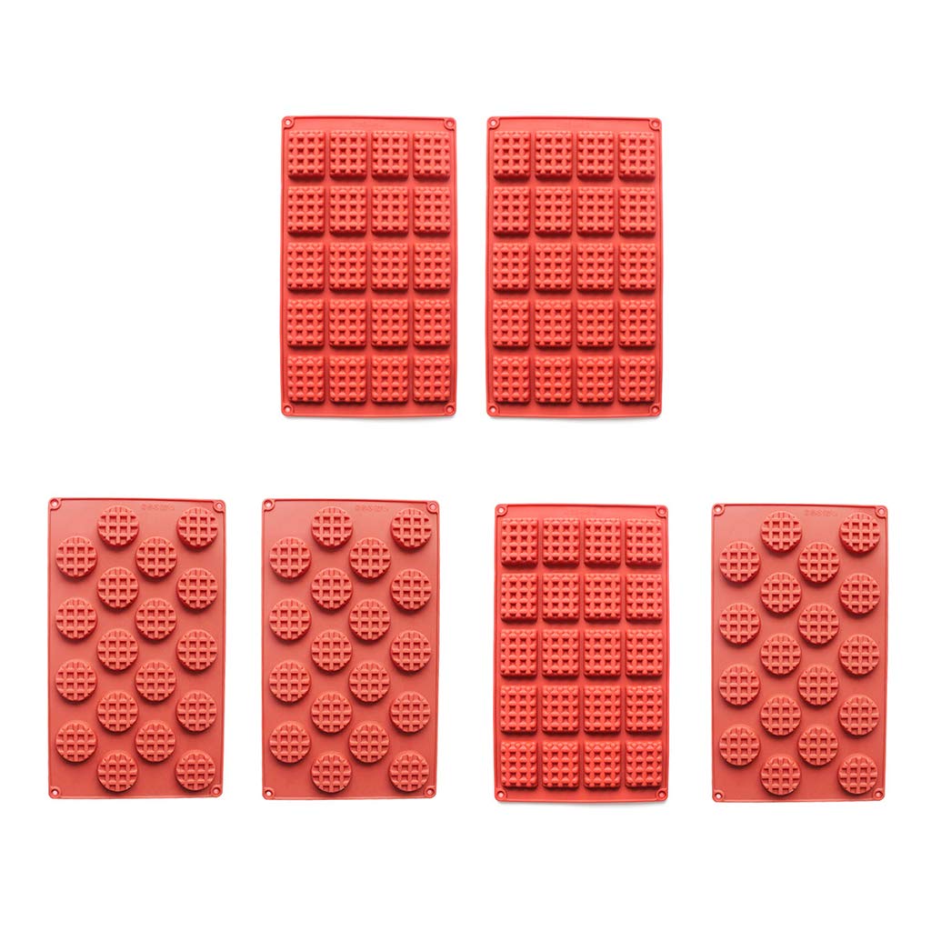 2-Piece Silicone Waffle Mold Set - Nonstick Baking Molds for Cakes, Cookies & Chocolate - Perfect for Home Baking, Party Desserts & DIY Treats