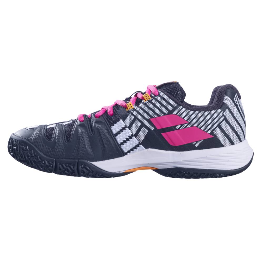 Babolat Sensa Women's Padel Shoes - Lightweight Tennis Shoes for Women with Cushioning & Grip - Black/Pink - Perfect for Padel, Tennis & Court Sports
