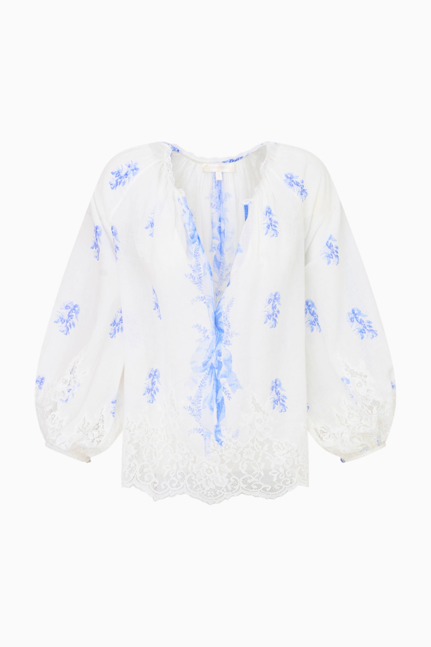 Elegant Dresner Cotton Blouse with Lace Trim - Women's Fashion Top for Work, Date Night & Casual Outfits