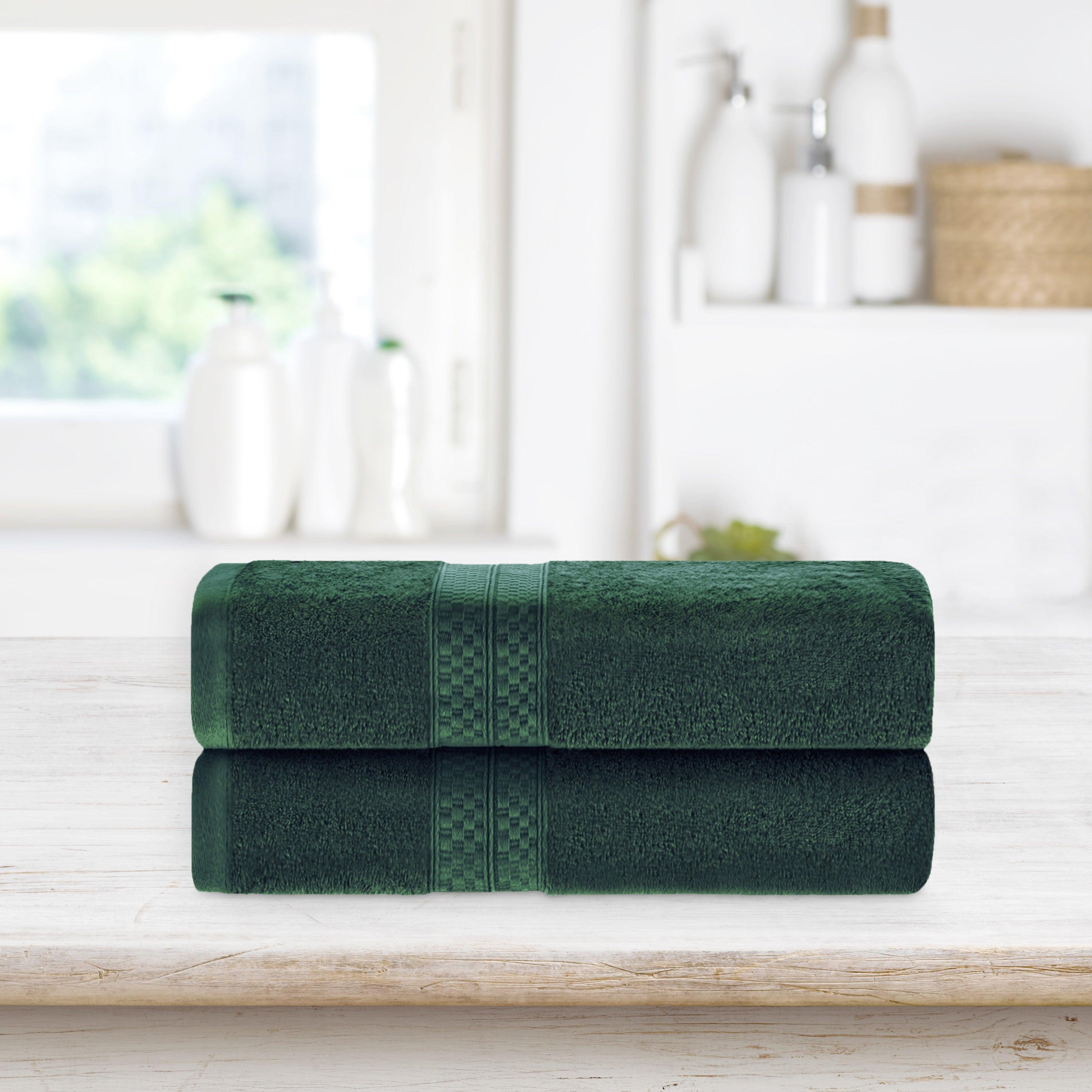 Soft & Absorbent Rayon Bamboo 2-Piece Bath Towel Set | Heavyweight Plush Towels for Spa, Bath & Pool | Eco-Friendly & Luxurious