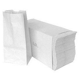 500 Pack White Paper Bags - 6lb Lunch Bags, Grocery Bags & Party Favors for Picnics, Shopping, and Events | Eco-Friendly & Durable Merchandise Bags