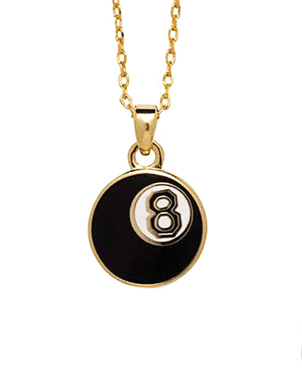 Magic 8 Ball Double Sided Pendant Necklace - Fun Fortune Telling Jewelry for Parties, Gifts & Spiritual Guidance