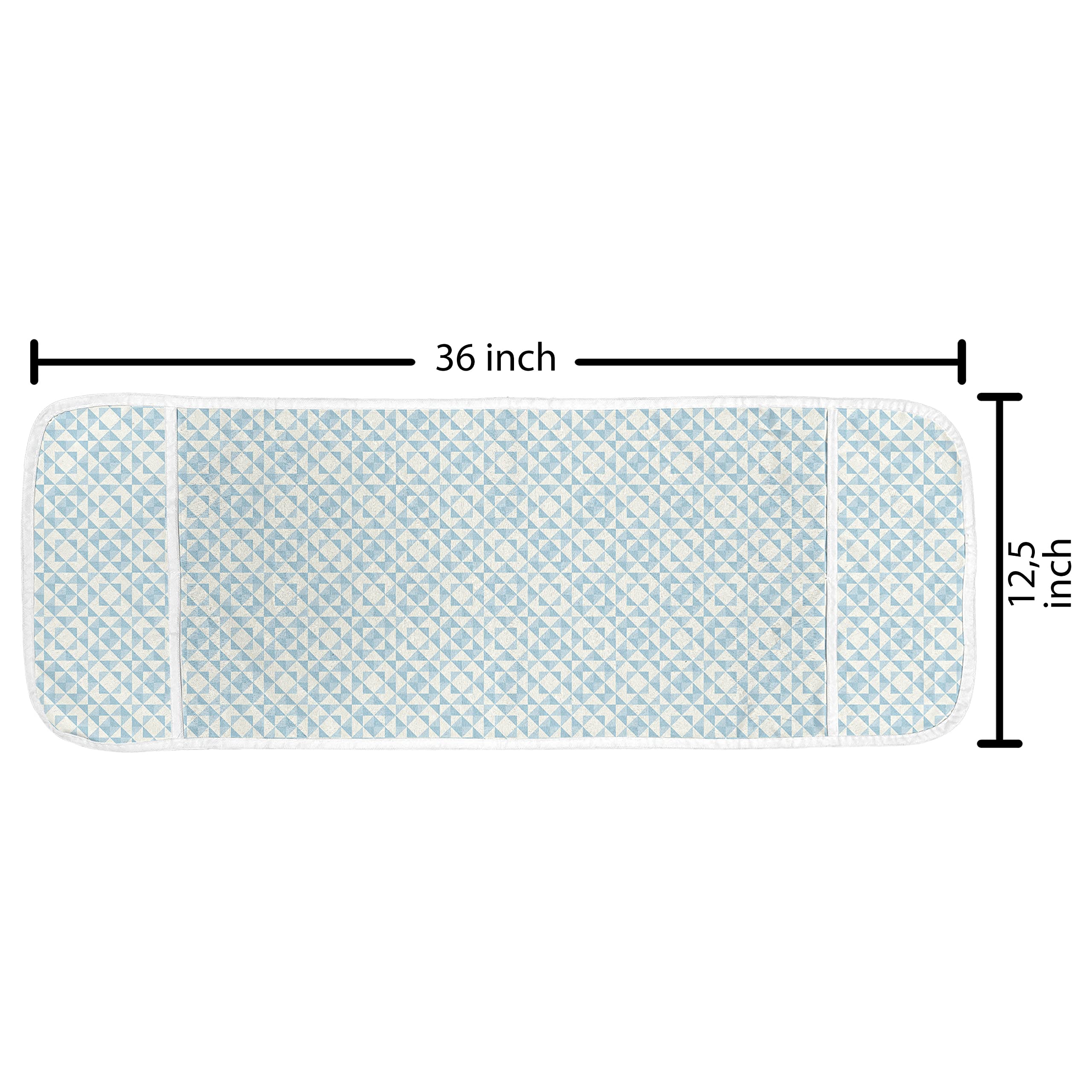 Ambesonne Geometric Microwave Oven Cover - Waterproof Triangle Patchwork Design with Storage Pockets, 36