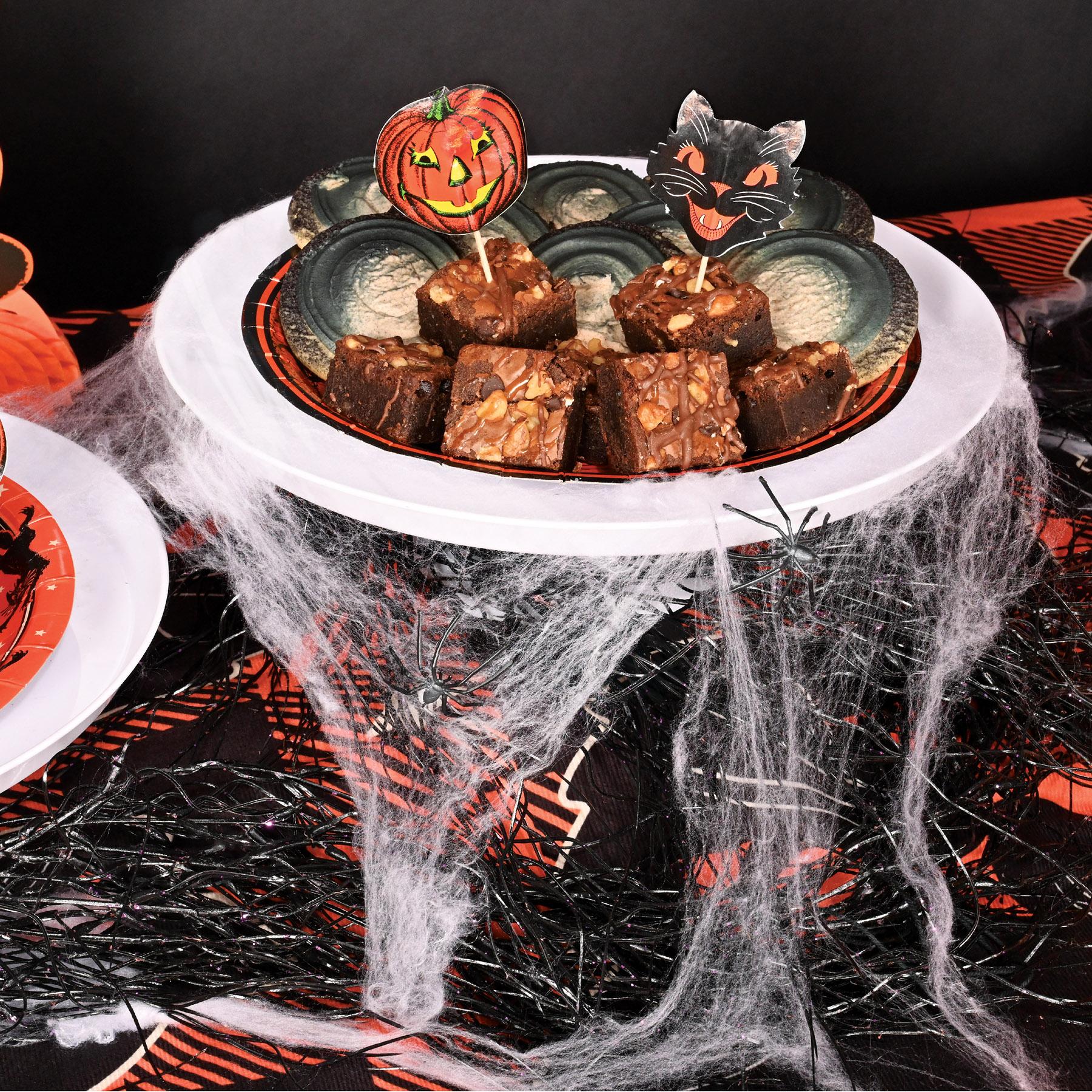 12 Pack Beistle Halloween Giant Spider Web Decorations - White (2.1 Oz per Pack) for Party, Haunted House & Outdoor Decor