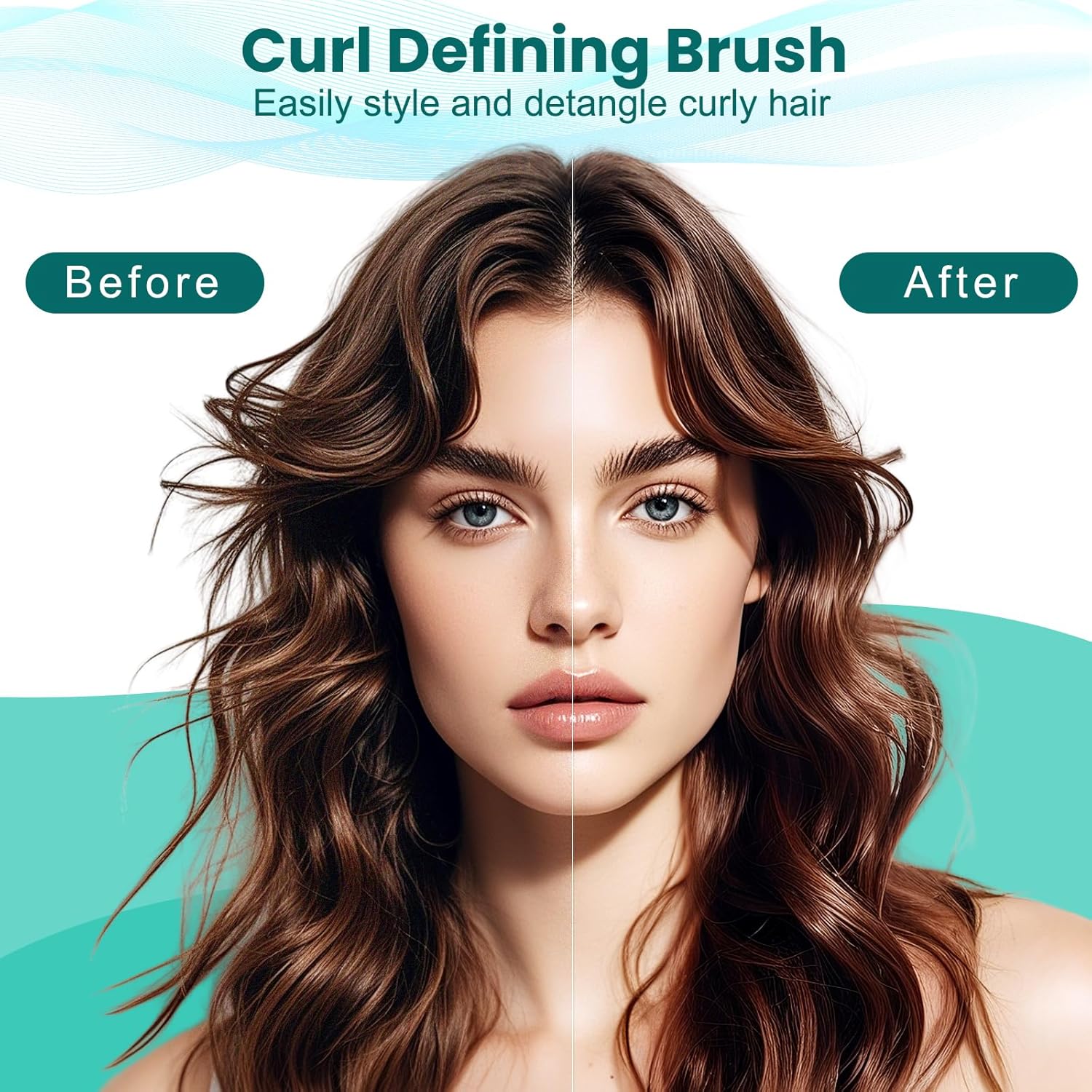 Best Detangling Brush for Curly Hair - Wide Tooth Comb for Knot-Free Styling - Perfect for Wet & Dry Hair Care at Home or Travel