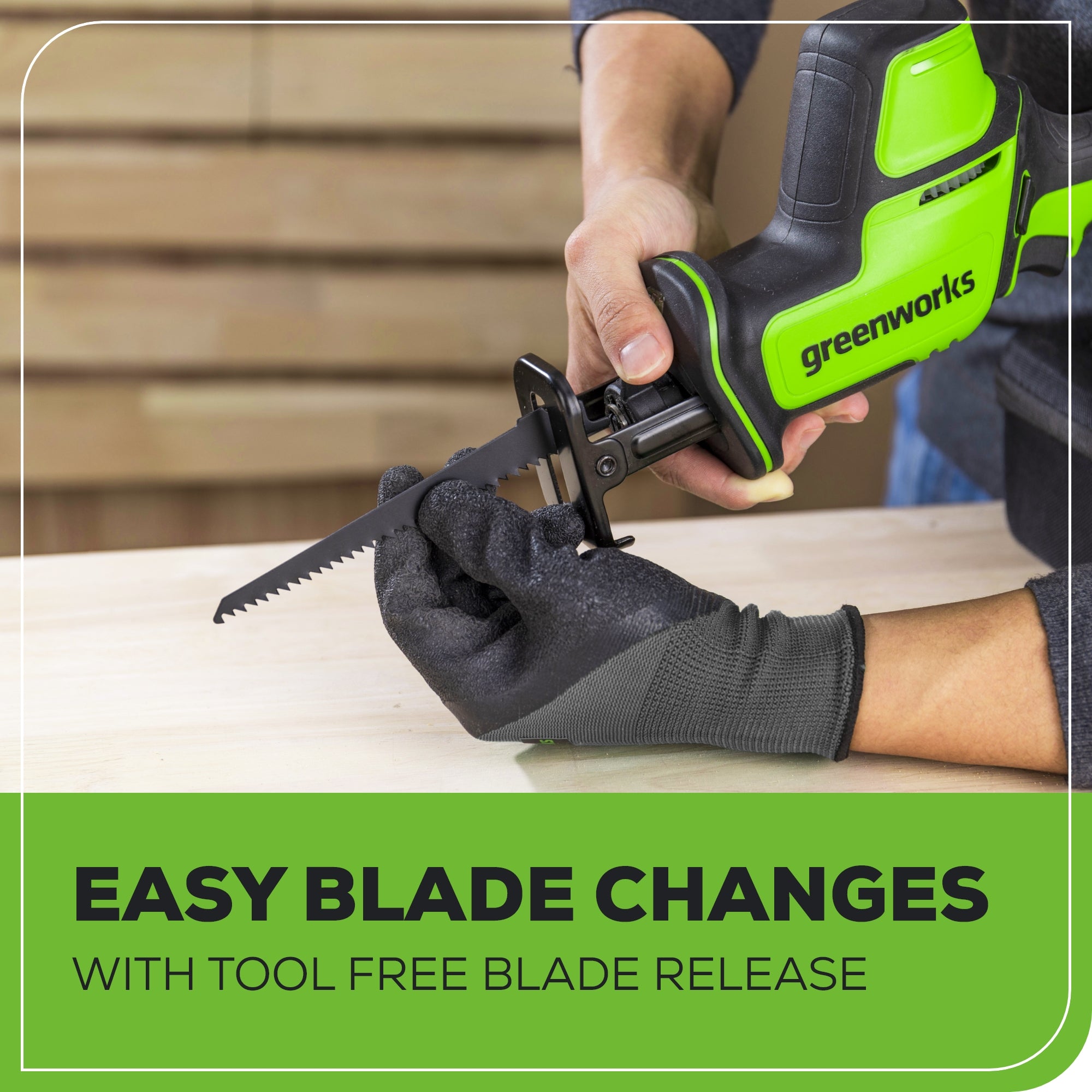 24V Cordless One-Handed Compact Reciprocating Saw with 2.0Ah Battery & Fast Charger - Lightweight Electric Saw for DIY Projects, Wood Cutting, Metal Cutting, and Home Renovation