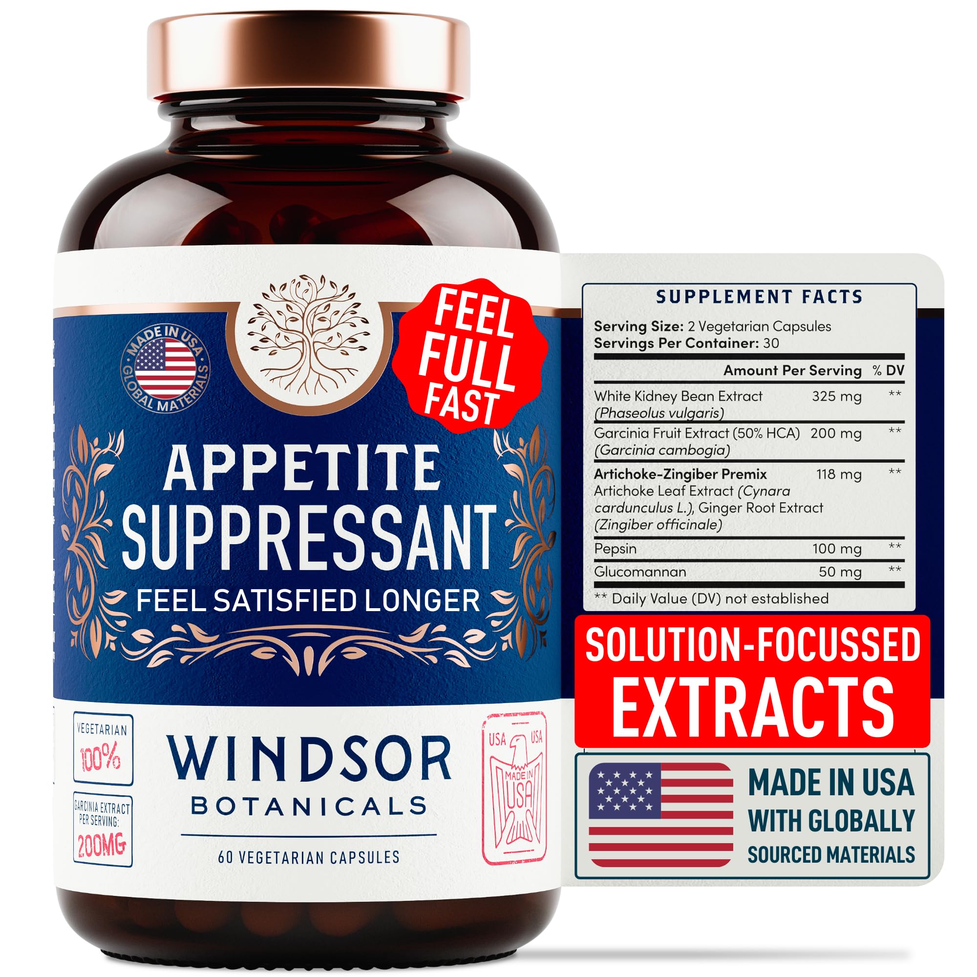 Best Appetite Suppressant for Weight Loss - Garcinia Cambogia & Glucomannan Supplement | Natural Metabolism Booster for Men & Women | 60 Vegan Diet Pills | Supports Healthy Weight Management for Busy Lifestyles & Fitness Goals