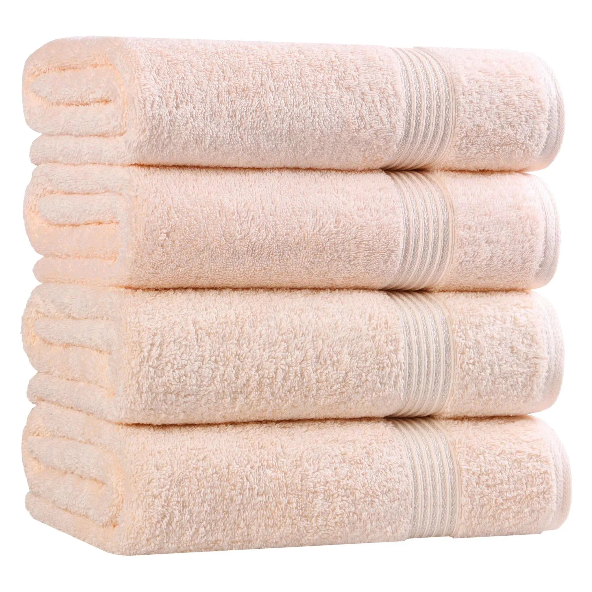 Premium Egyptian Cotton Bath Towels Set of 4 - Ultra Soft & Highly Absorbent Luxury Towels for Spa, Hotel & Home Use
