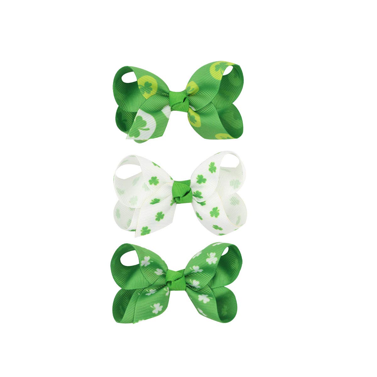 St. Patrick's Day Baby Hair Clips - Cute Girls Hair Bows with Alligator Clips | Shamrock Hair Barrettes for Infants & Toddlers | Perfect for Holiday Photos, Parties & Irish-Themed Events