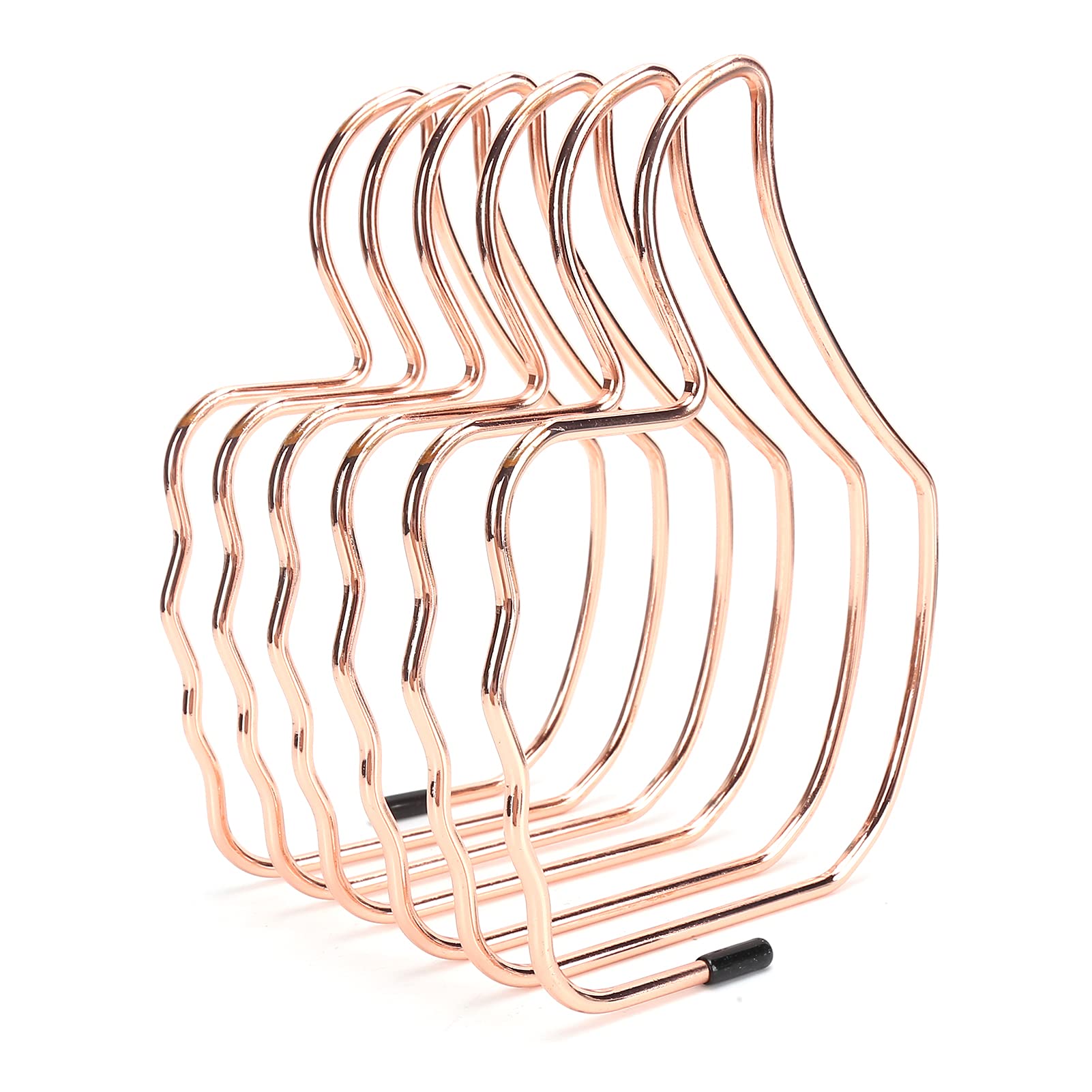 5-Slot Metal Desk Organizer - Thumb-Shaped Book & Magazine Holder for Office & Home | Perfect for Newspaper Storage, File Organization & Workspace Decoration