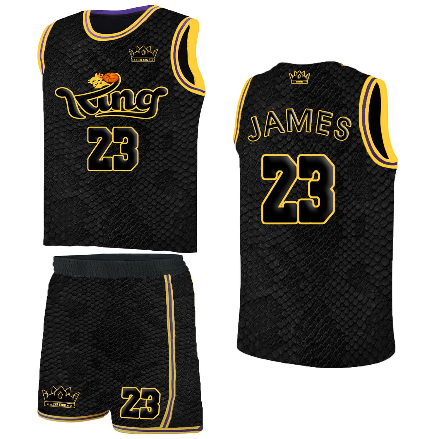 AZENKA #23 Basketball Jersey for Youth & Kids - Unisex Hip Hop Sports Apparel for Games, Parties & Fan Events