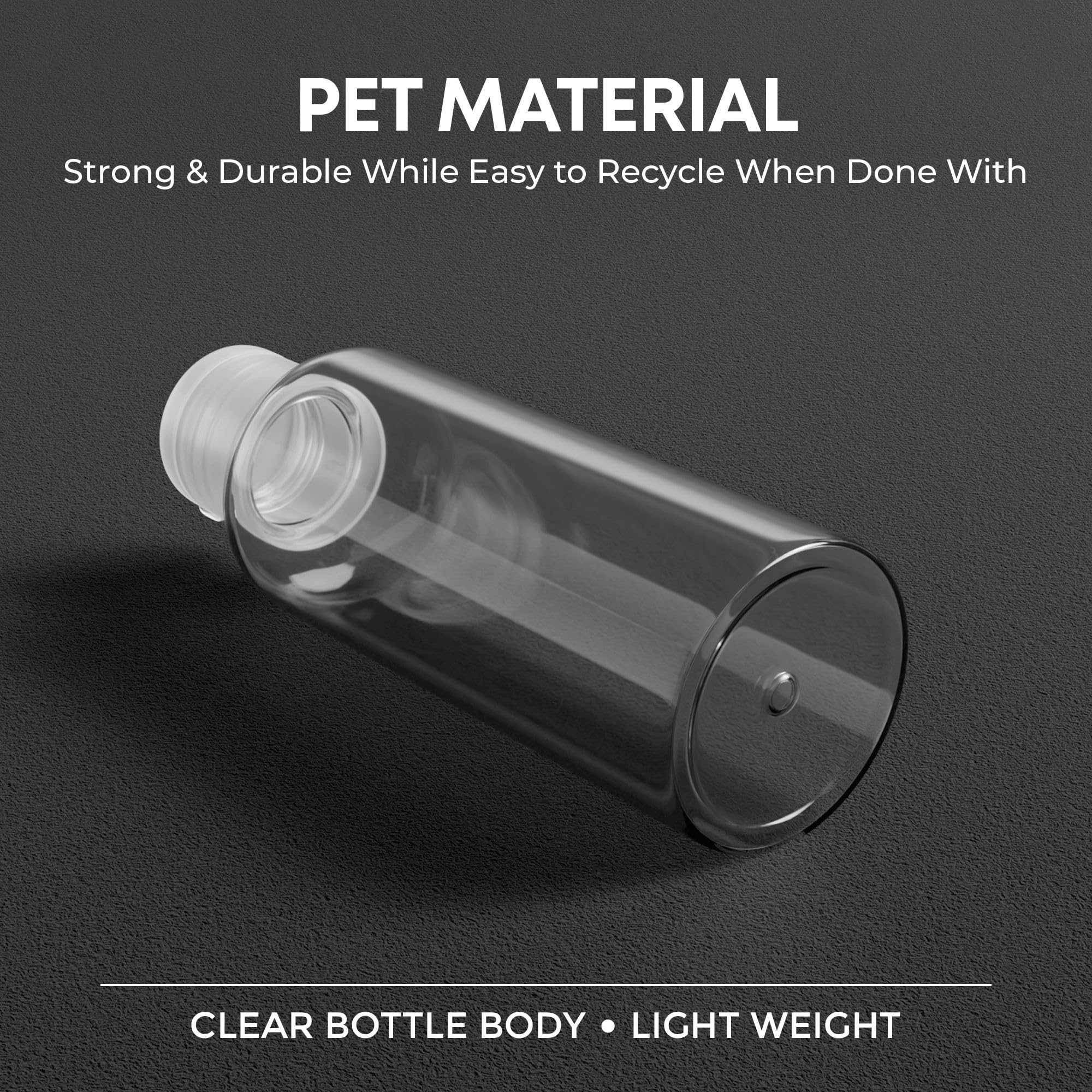 20 Pack 100ml (3.5 oz) Clear Plastic Travel Bottles - BPA Free, Leak Proof Flip Top Caps - Refillable Toiletry Containers for Shampoo, Lotion & Cosmetics - Perfect for Air Travel, Gym & Vacation Essentials