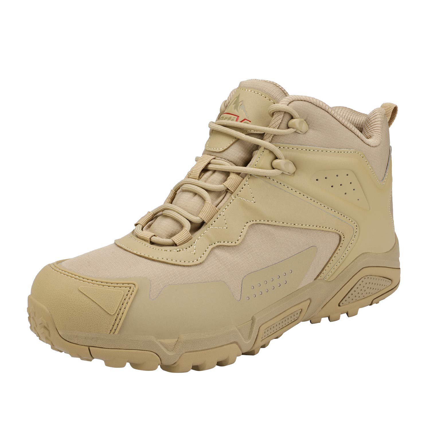 NORTIV 8 Men's Tactical Work Boots - Lightweight Military Combat Boots for Outdoor, Hiking & Work - Mid Ankle Safety Boots for Construction, Hunting & Tactical Use