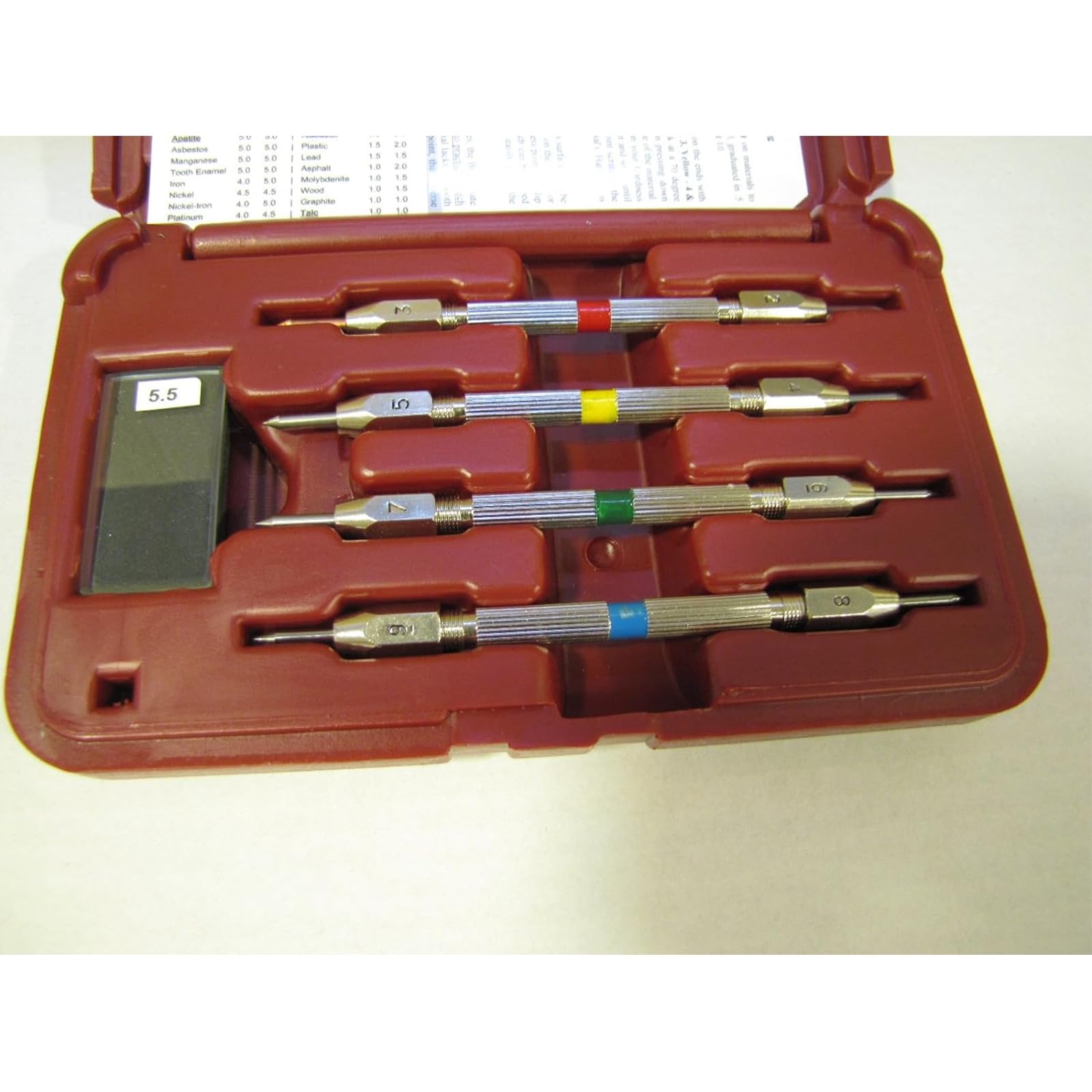 Mohs Hardness Test Kit 4-Pack - Professional Mineral Identification Tools with 2-9 Scratch Testers for Gemstones, Jade & Jewelry - Perfect for Geologists, Jewelers & Rock Hobbyists (Ideal for Field Work & Lab Analysis)