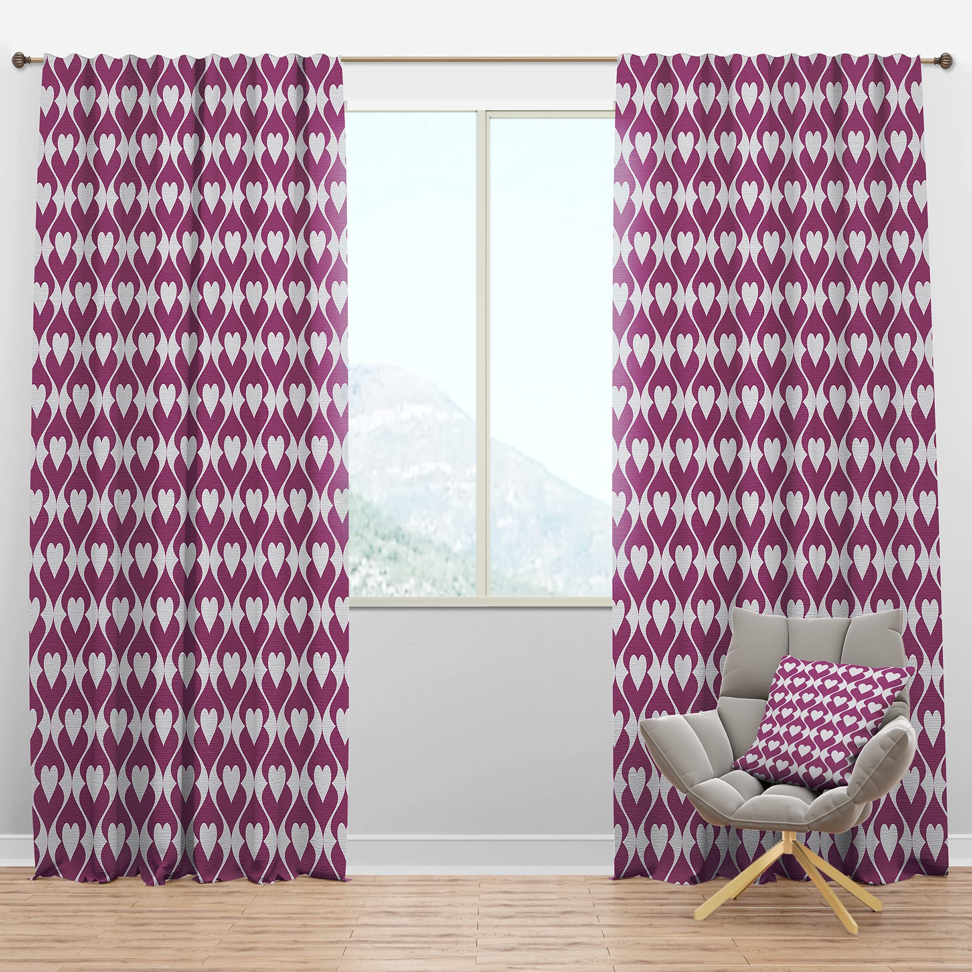 Blackout Curtains Retro Abstract Design - Thermal Insulated Single Panel (52x90 inches) for Bedroom & Living Room - Noise Reducing & Light Blocking for Better Sleep & Home Decor