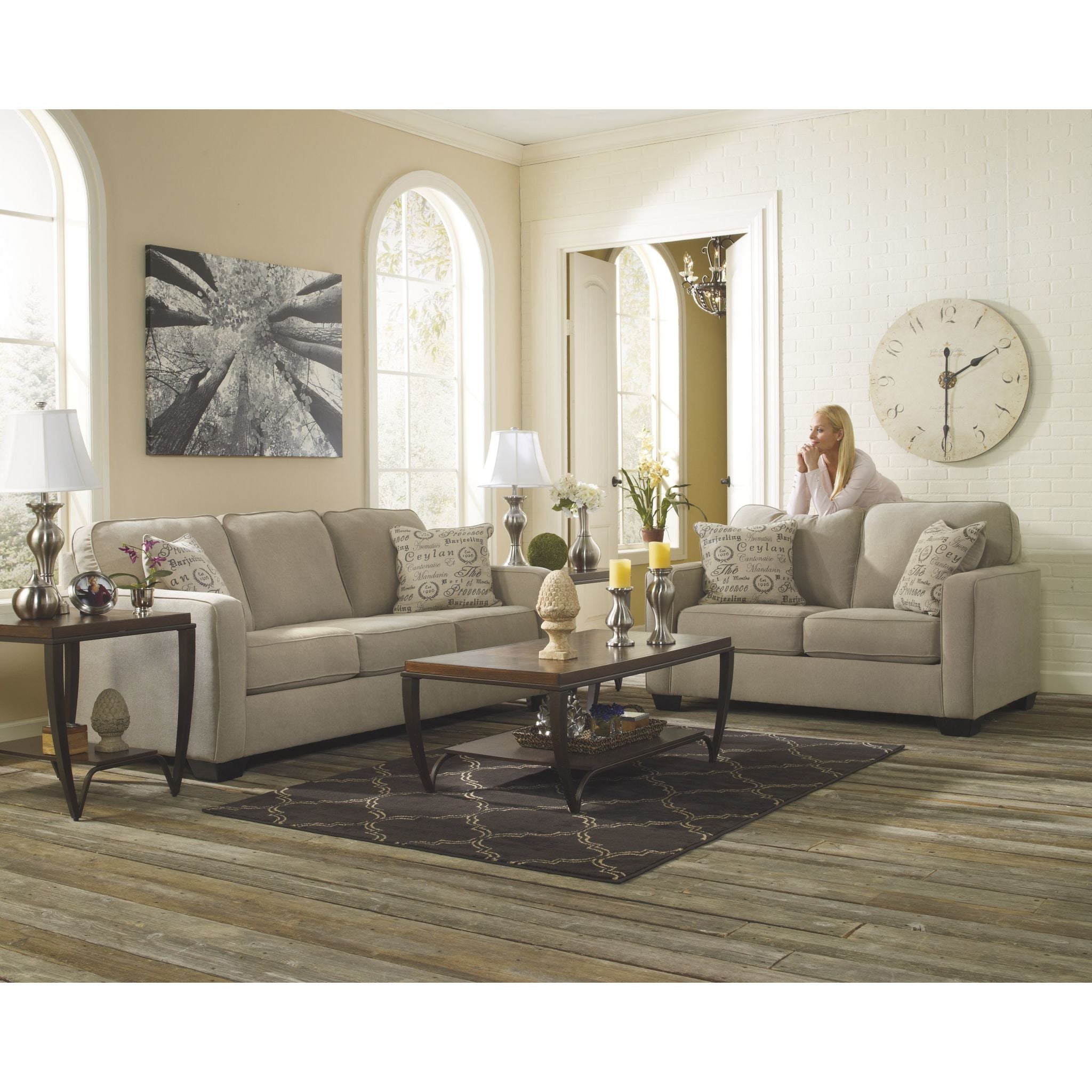 Alenya Sofa - Modern 3-Seater Fabric Couch for Living Room, Comfortable and Stylish Home Furniture - Perfect for Family Gatherings, Movie Nights, and Relaxing