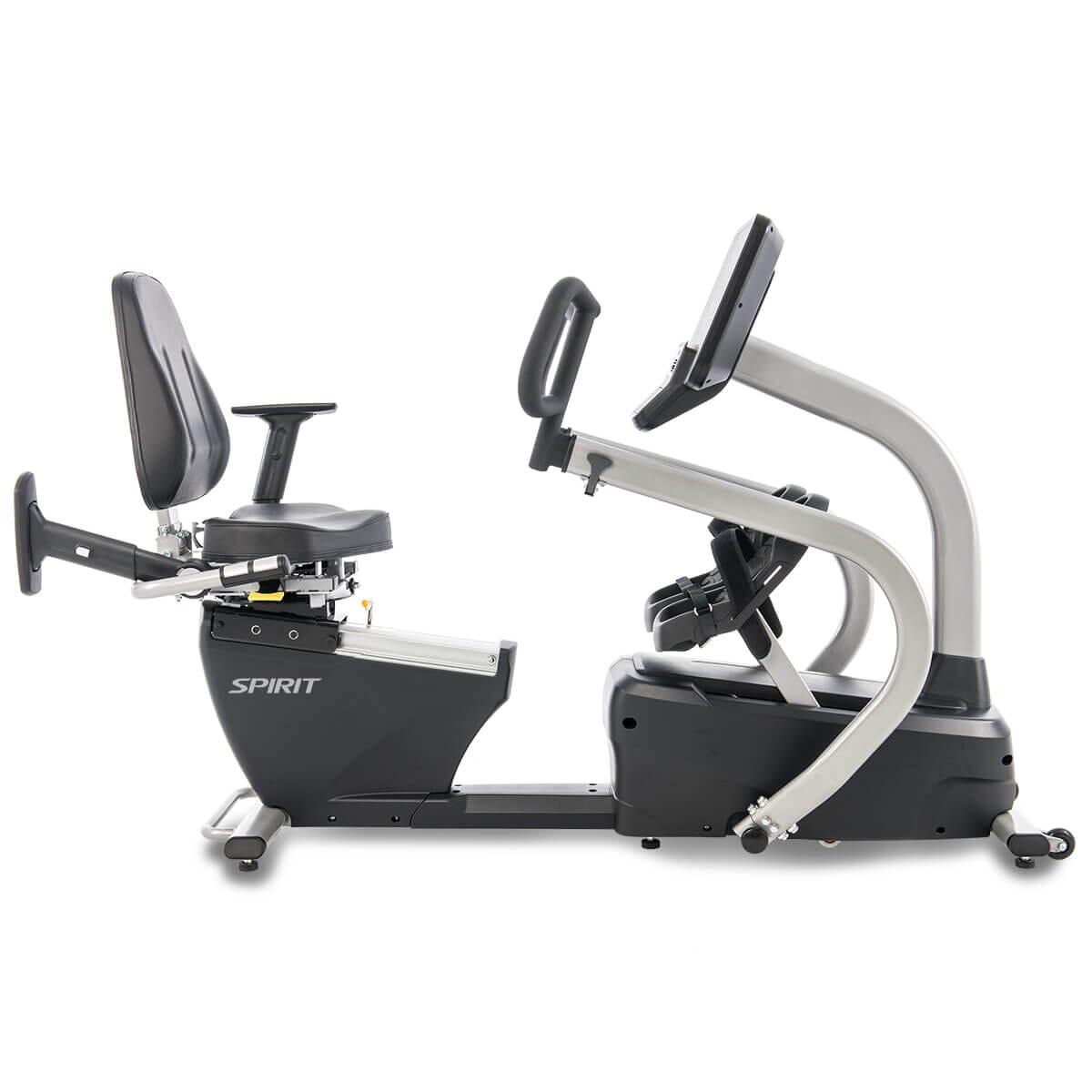 Spirit Fitness CRS800S Recumbent Stepper Exercise Bike - Low Impact Cardio Machine for Home Gym, Seniors & Physical Therapy - Compact Seated Workout Equipment for Small Spaces