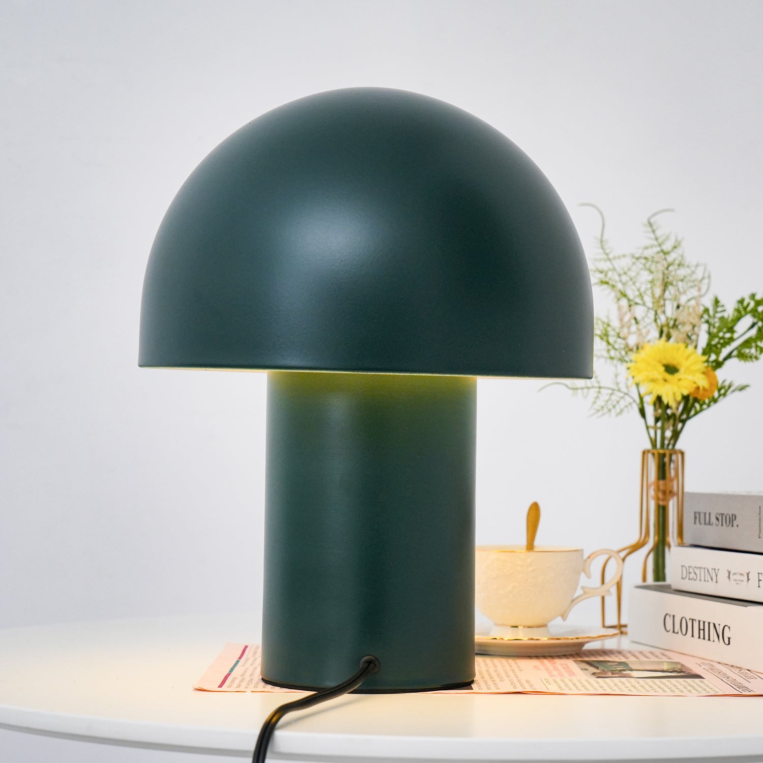 Mushroom Umbrella Table Lamp - Cute Night Light for Bedroom, Nursery, Living Room - Warm White LED Mood Lighting for Home Decor & Cozy Ambience