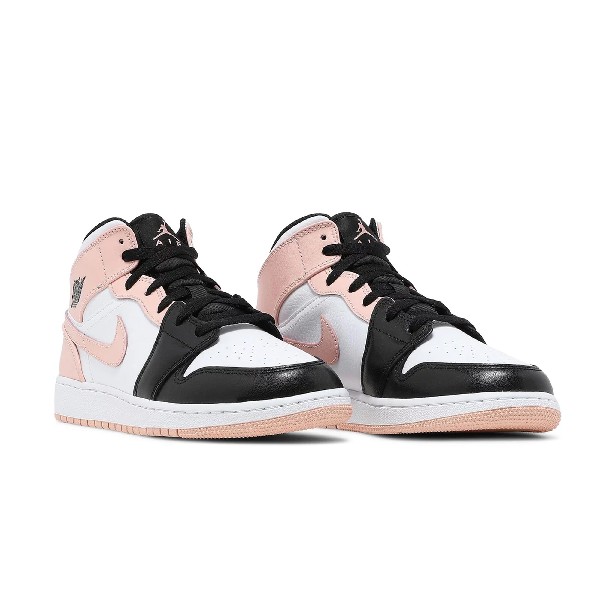Air Jordan 1 Mid Crimson Tint Toe GS Basketball Shoes for Girls - Stylish Sneakers for School, Sports & Casual Wear