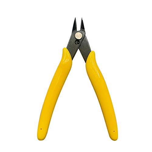 ZKS-KS Professional Electrical Wire Cable Cutters - Heavy Duty Wire Stripper, Side Snips & Flush Pliers - Yellow Hand Tools for Electricians & DIY Projects - Perfect for Home Wiring, Automotive Repair & Electronics Work