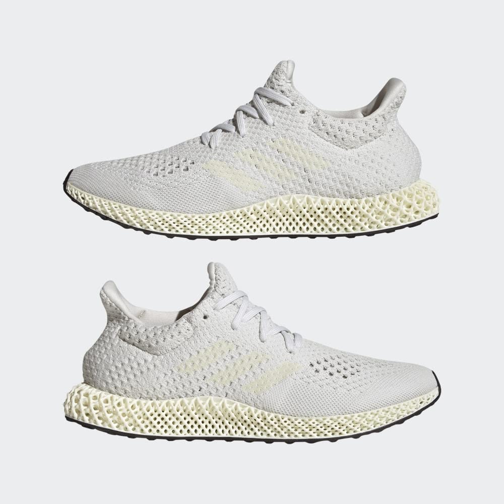 adidas Men's Futurecraft 4D Running Shoes Q46229 - Chalk White - Size 12 US - Lightweight 3D-Printed Midsole for Enhanced Performance - Perfect for Jogging, Gym Workouts & Daily Wear