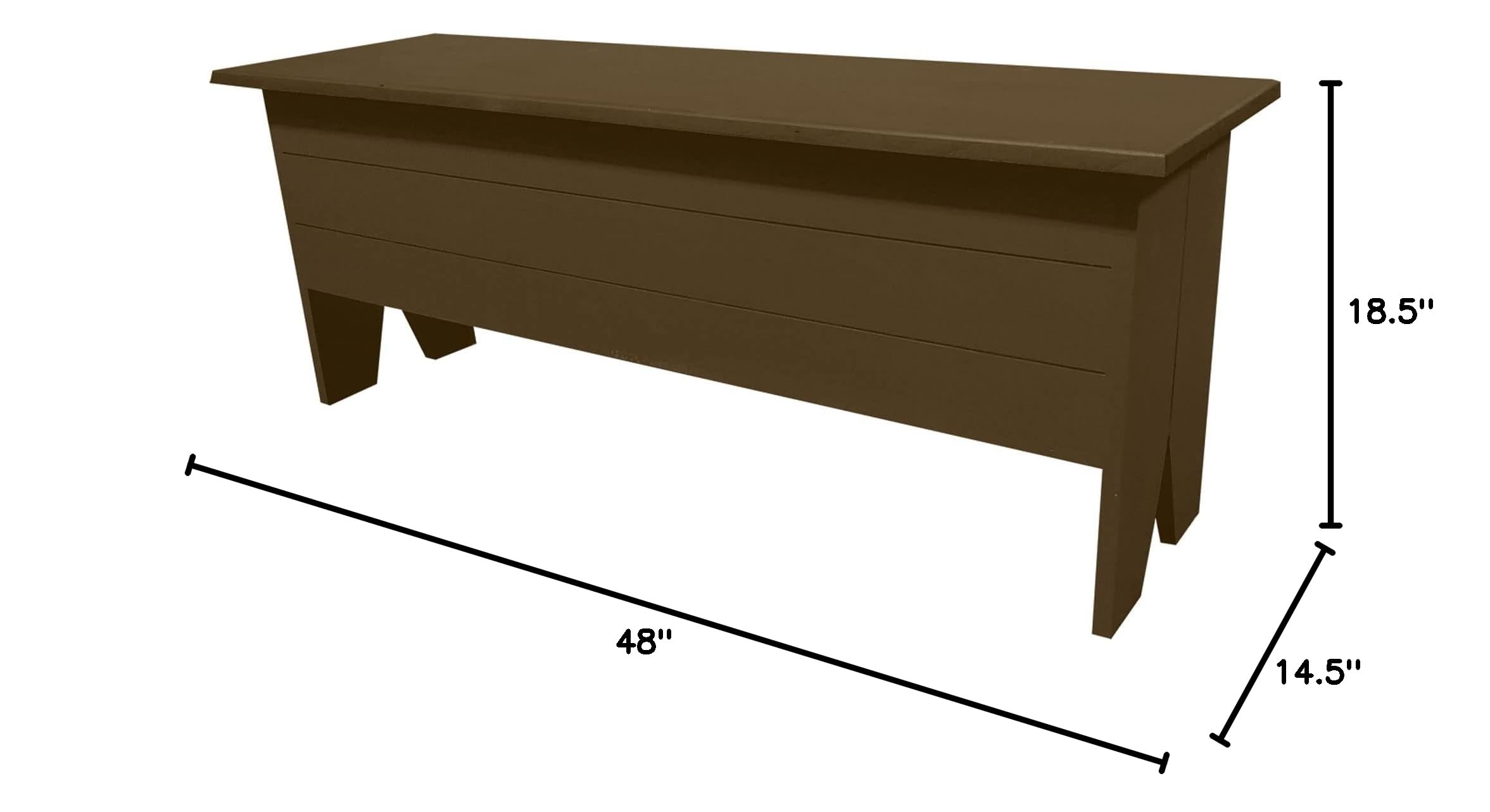 Sawdust City Large Storage Bench - Solid Brown & Multiple Color Options | Entryway, Living Room, Bedroom Organizer with Hidden Storage