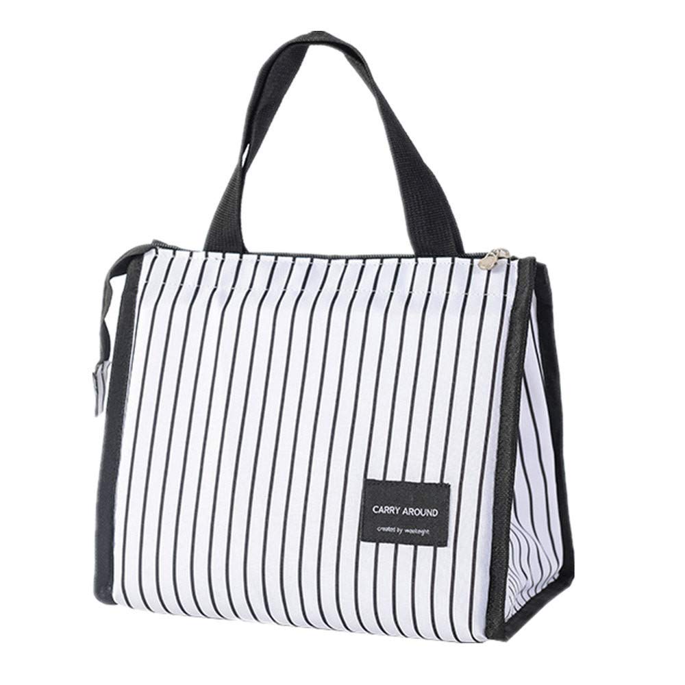 BCDlily Insulated Lunch Bag for Women & Men - Lightweight Tote Lunch Box with Organizer, Leakproof & Thermal Container (Black) - Perfect for Work, School, Picnics & Outdoor Activities