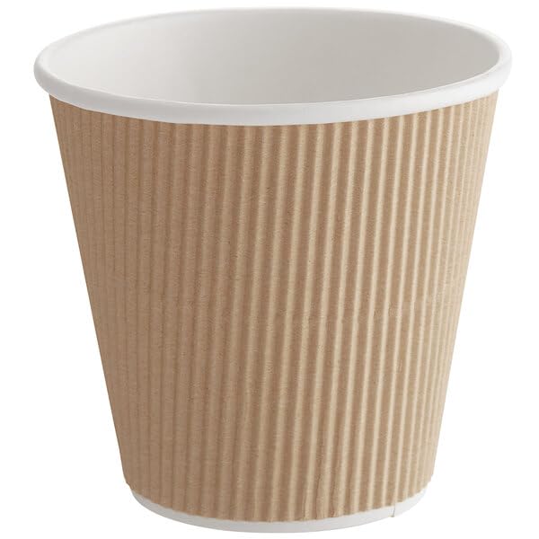 Premium 8 oz Ripple Paper Cups - 500 Pack | Eco-Friendly, Insulated & Disposable Hot Drink Cups for Coffee, Tea & Cocoa | Made in USA | Ideal for Home, Office, Restaurants & Coffee Shops | Perfect for Morning Coffee, Office Breaks & Takeout Beverages