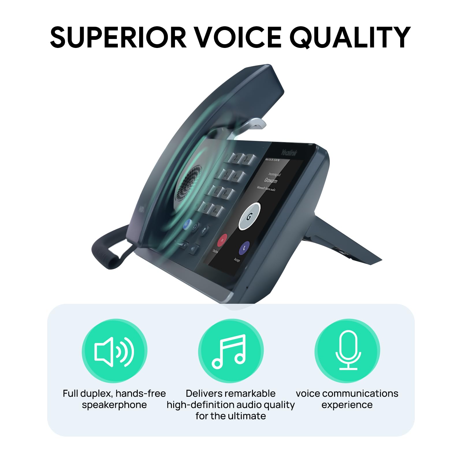 Yealink MP45 USB Teams Phone - Microsoft Teams & Skype for Business Certified Desk Phone | USB-A/C Powered Computer Phone | Business Communication Solution for Office, Home Office & Remote Work