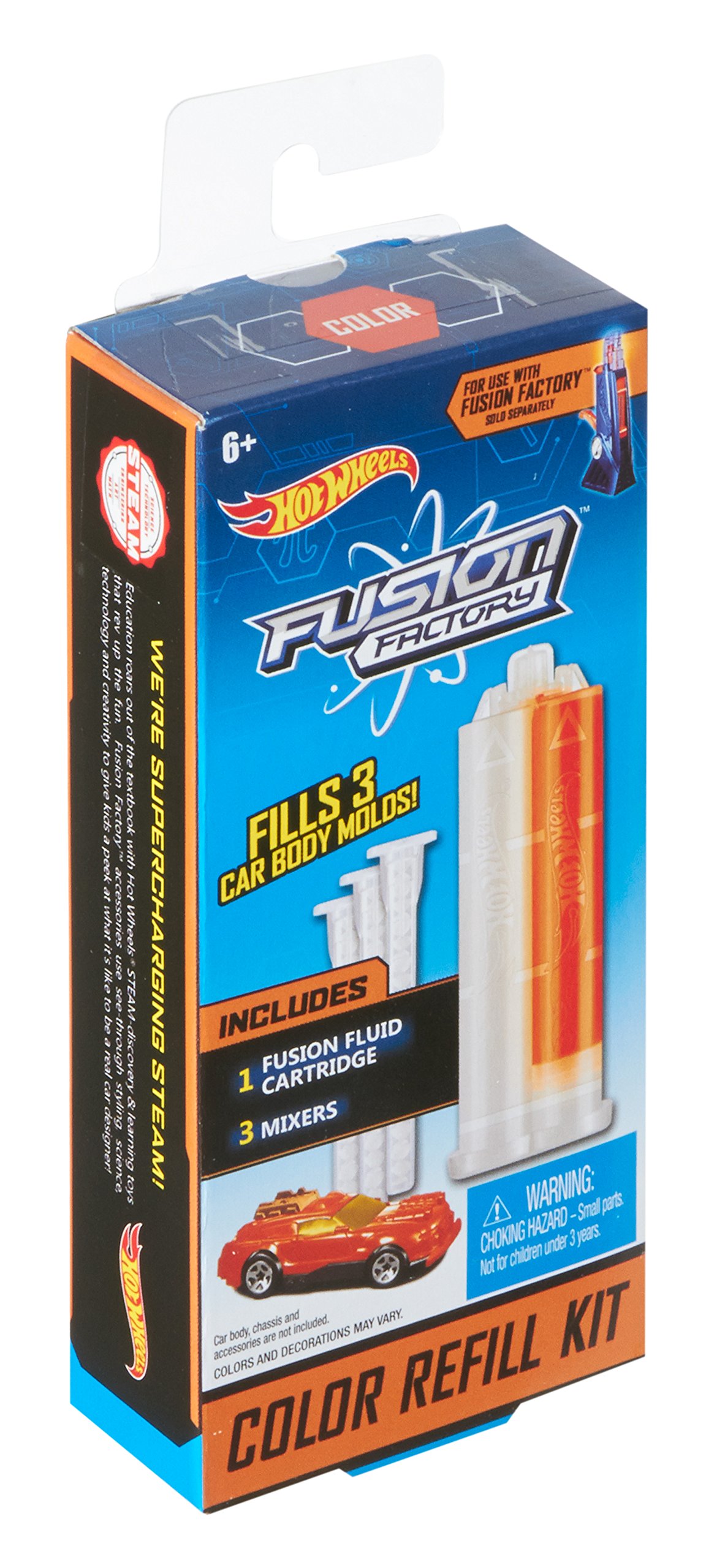 Hot Wheels Fusion Factory Color Refill Kit - Orange Paint Refill for Custom Car Designs | Perfect for DIY Toy Car Customization & Creative Play