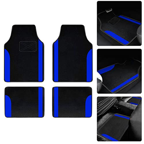black with blue