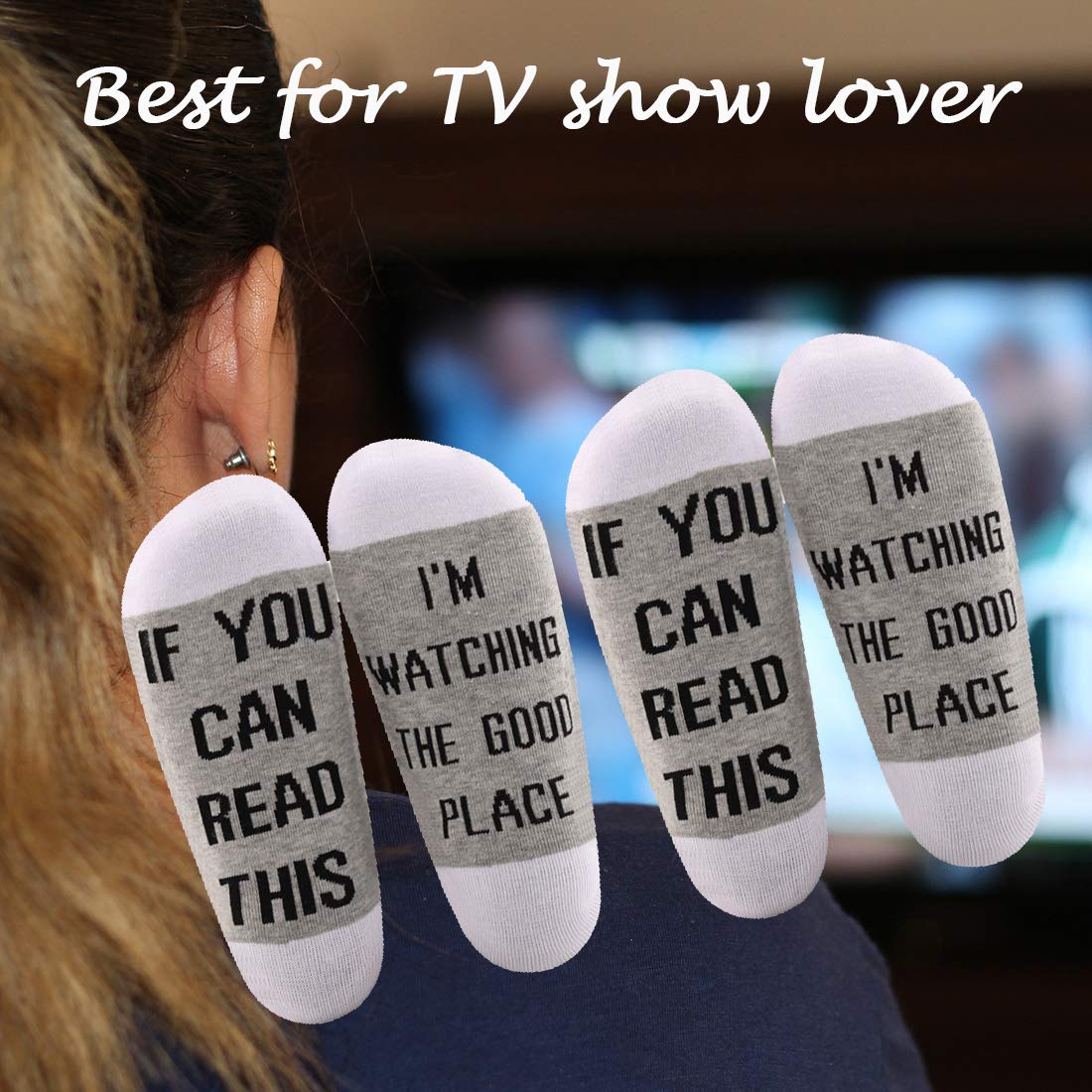 LEVLO TV Show Inspired Cotton Socks - Funny 
