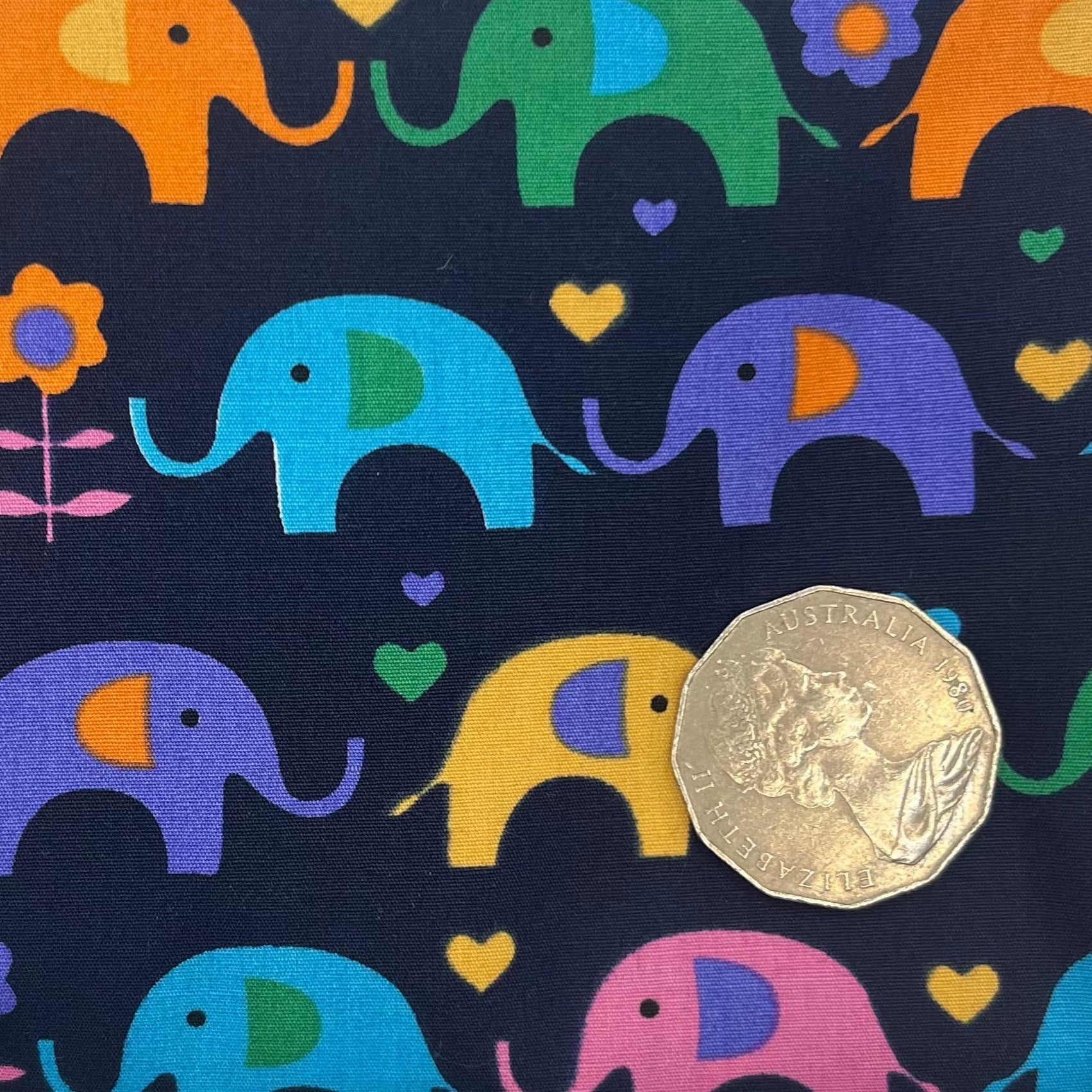 Elephant Print Bright Blue Navy T-Shirt - Soft Cotton Casual Tee for Men & Women | Perfect for Everyday Wear, Gifts & Summer Outfits
