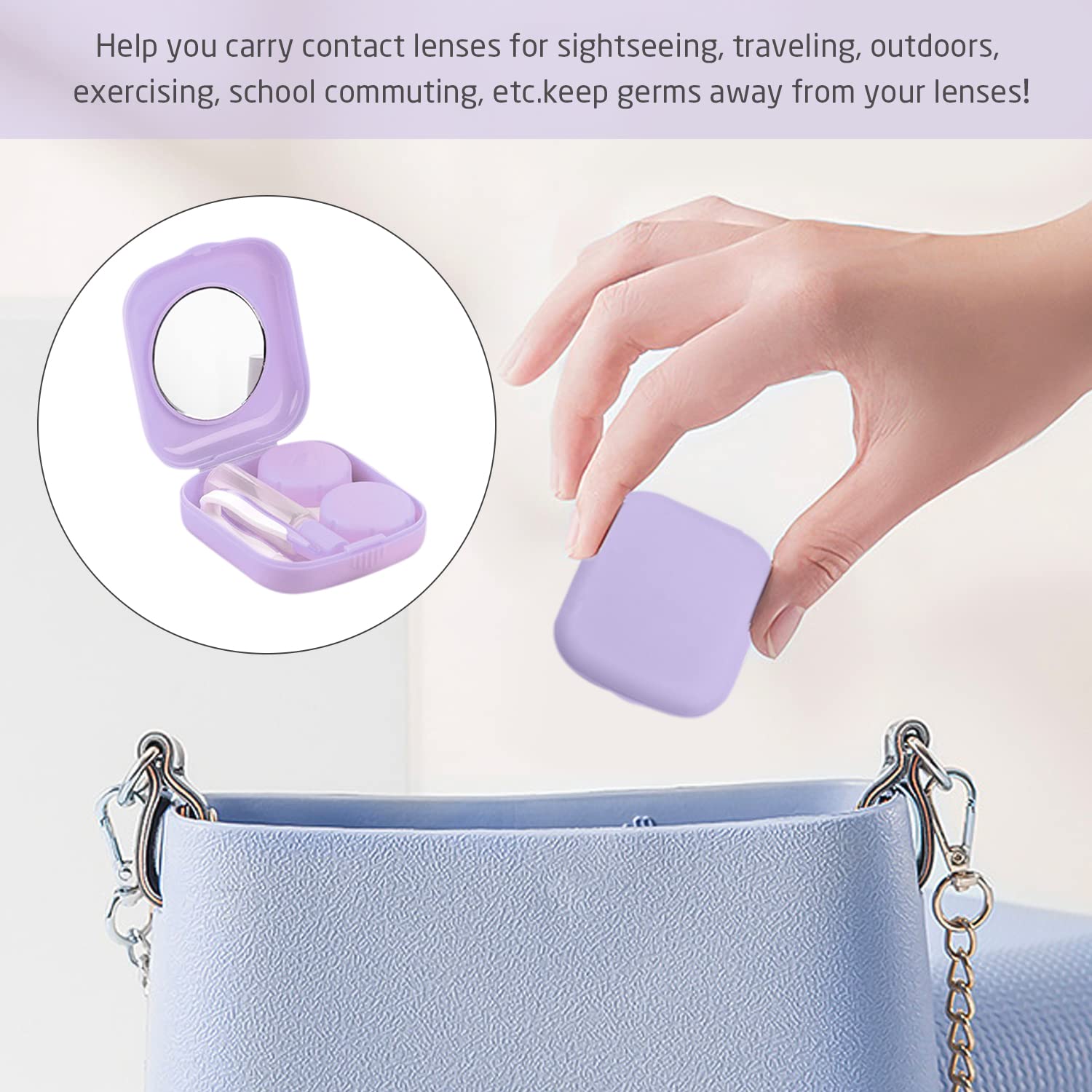 NINVVS 6 Pack Contact Lens Cases with Mirror - Waterproof Travel Storage & Carrying Case for Daily Use, Work, Gym, and Outdoor Activities | Compact Contact Lens Accessories for Travelers