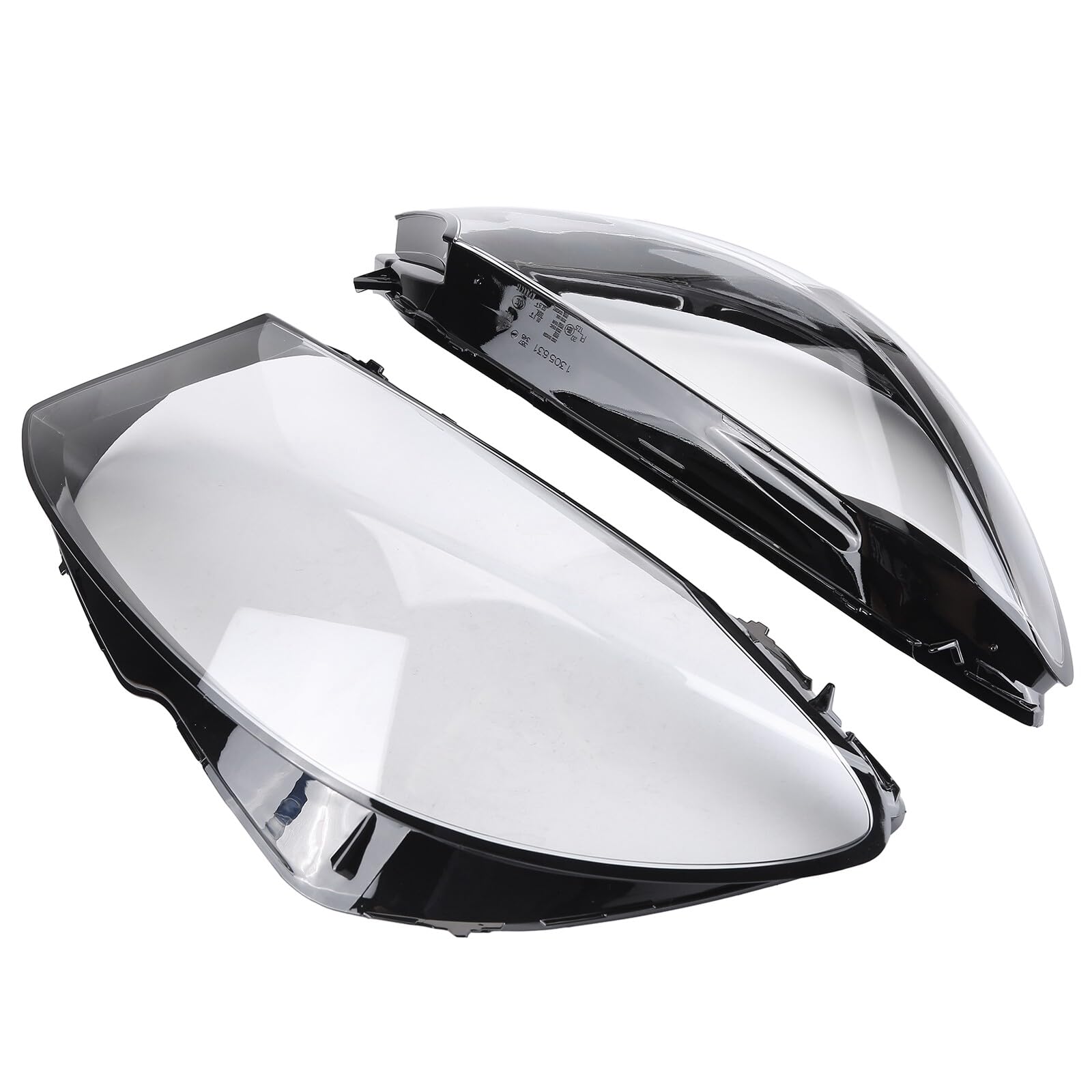 2PCS Car Front Headlights Cover Compatible for Mercedes Benz W205 C180 C200 C260L C250 C300 C350 C400 2015-2018 C Class - Left & Right Headlight Lens Cover Replacement (A2059067303, A2059067403) - Fog & Rain Protection for Night Driving