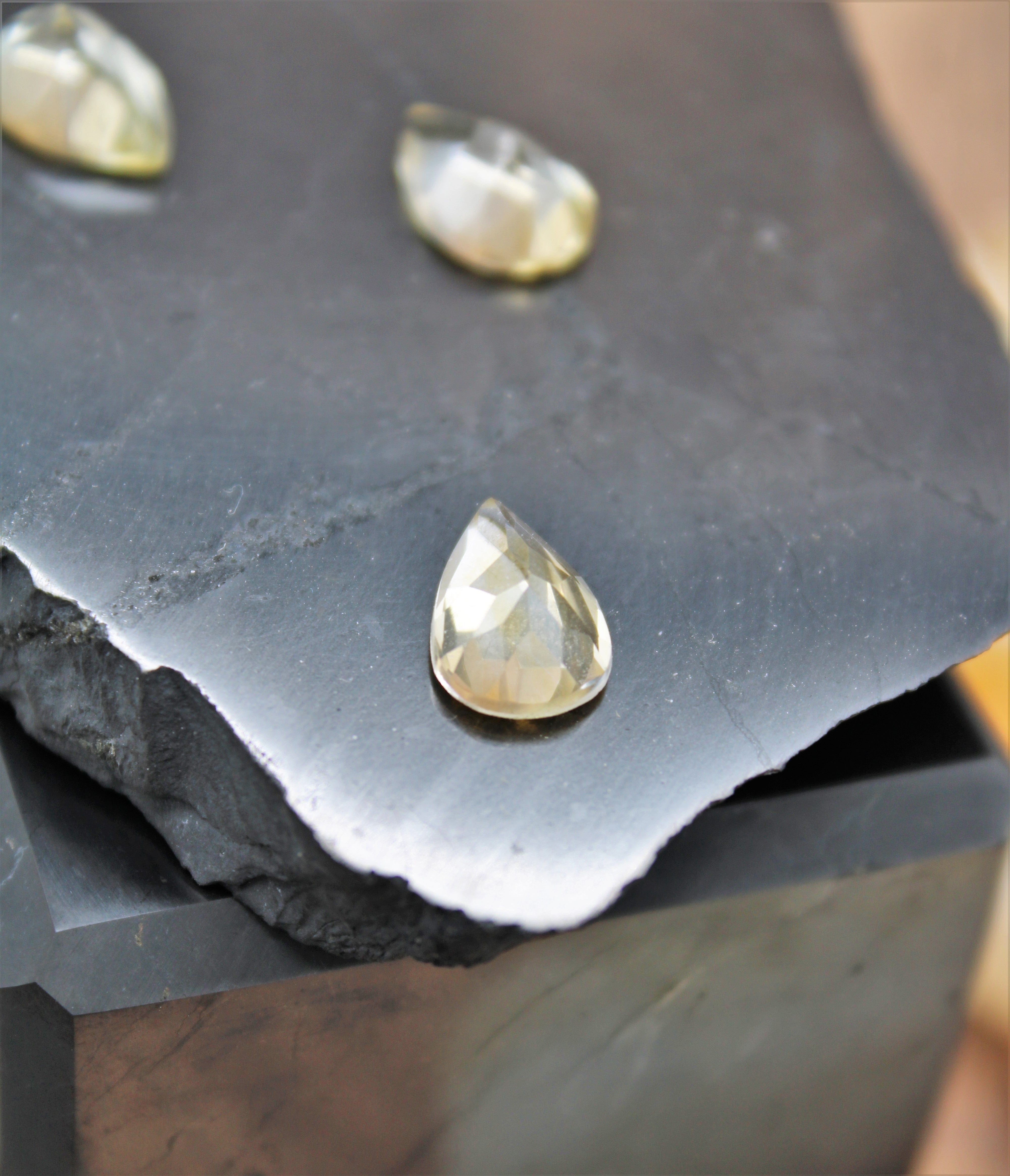 8x12mm Natural Citrine Pear Faceted Gemstone for Jewelry Making - Perfect for Necklaces, Earrings, and DIY Craft Projects