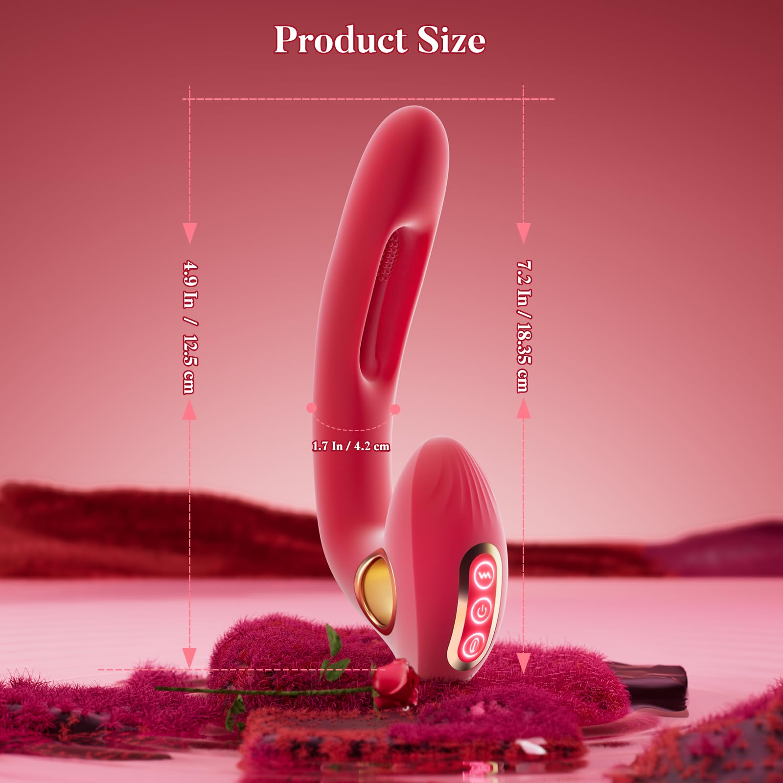 Premium G Spot Vibrator & Clitoral Stimulator - 10 Vibration & 7 Flapping Modes Rabbit Sex Toy for Women & Couples, Waterproof Rechargeable Adult Toy for Solo Play & Intimate Moments