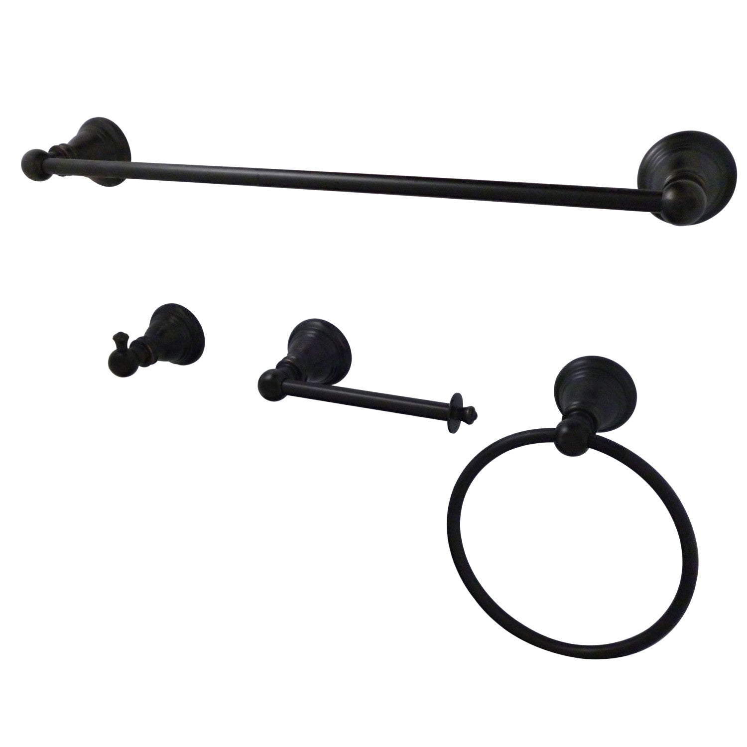 American Classic BAHK192478ORB 4-Piece 18-Inch Towel Bar Set - Oil Rubbed Bronze Bathroom Accessories for Modern Homes & Luxury Hotels