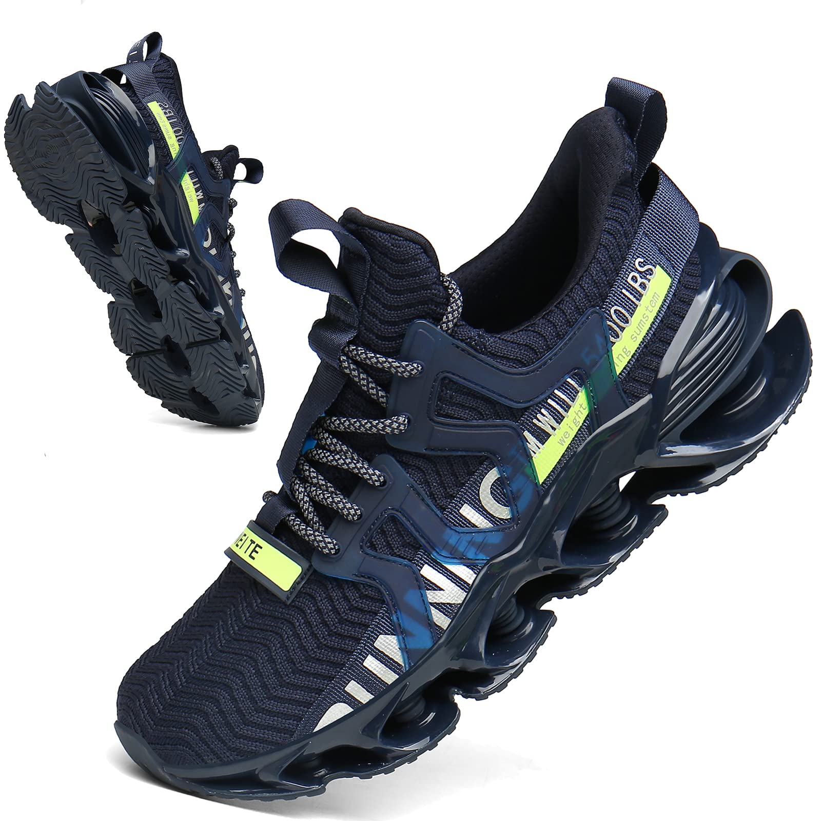 Men's Running Shoes - Lightweight Breathable Sneakers for Walking, Tennis & Casual Wear | Non-Slip Comfortable Athletic Shoes in Black/White/Beige | Size 9-11 | Perfect for Gym, Jogging & Daily Activities
