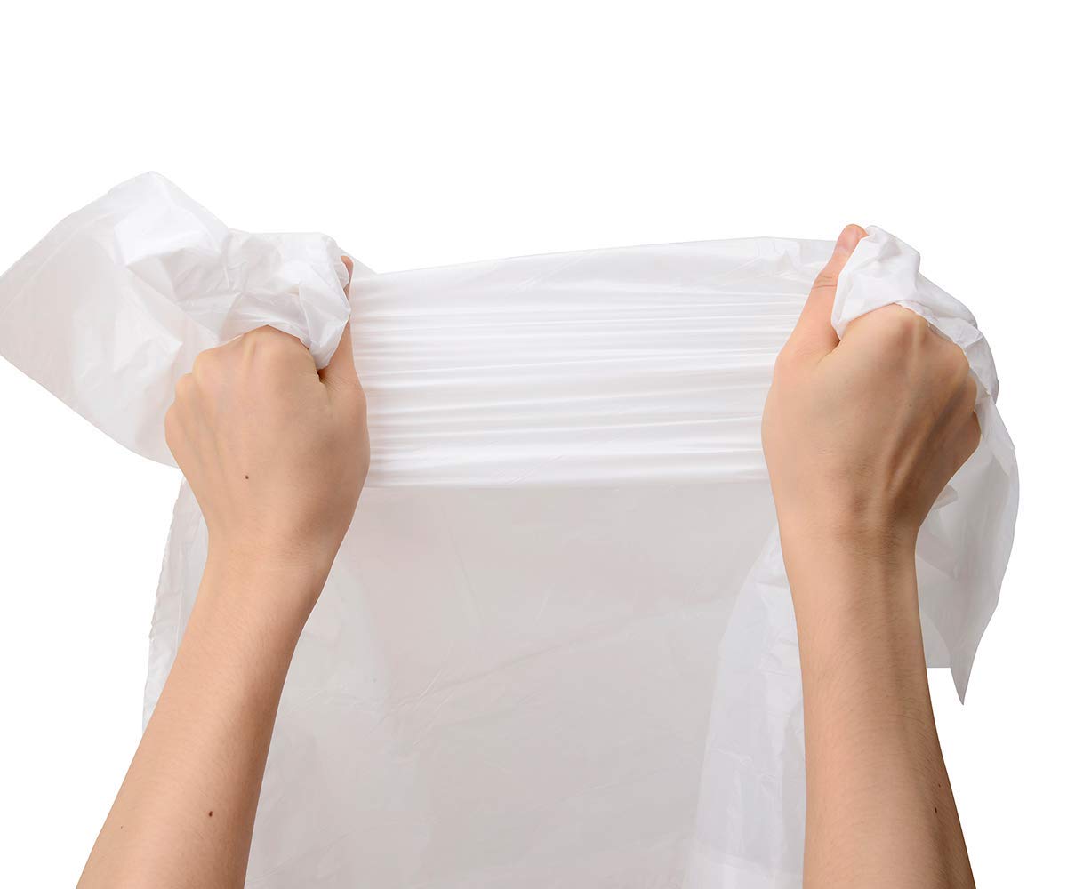 8 Gallon Medium Trash Bags - White Kitchen Garbage Bags, Plastic Wastebasket Liners for Home & Office Bins (220 Count) - Perfect for Kitchen, Bathroom, Office & Outdoor Waste Disposal