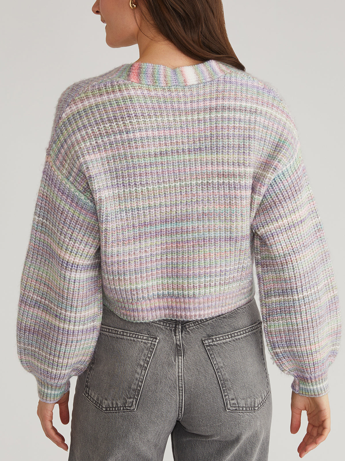 Libby Women's Spacedye Button Down Cardigan - Soft Long Sleeve Open Front Sweater for Casual Wear, Office & Layering