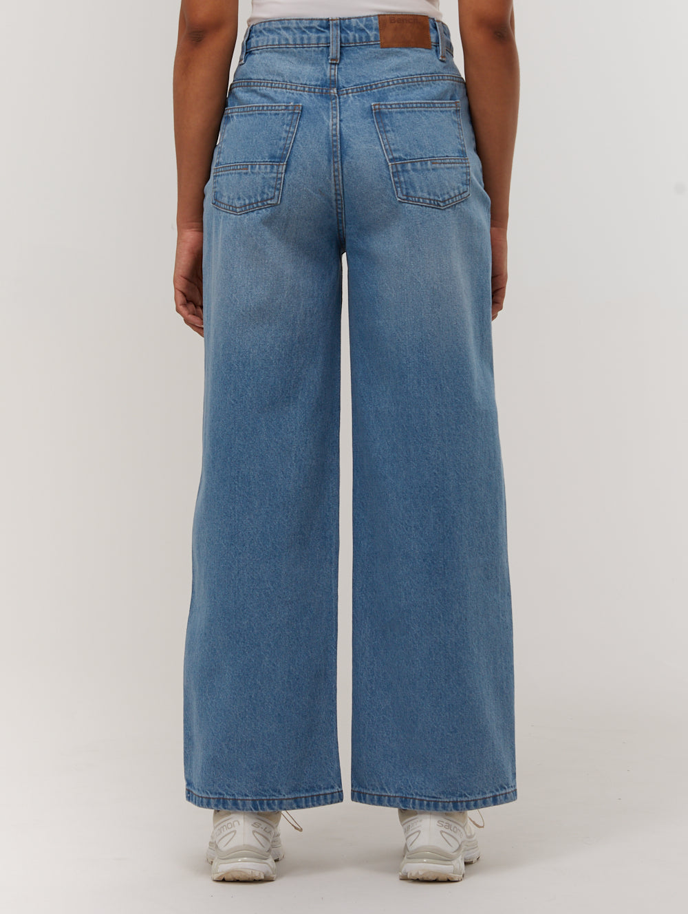 Maxina Women's High Waist Wide Leg Jeans - Comfortable Stretch Denim Pants for Casual & Office Wear