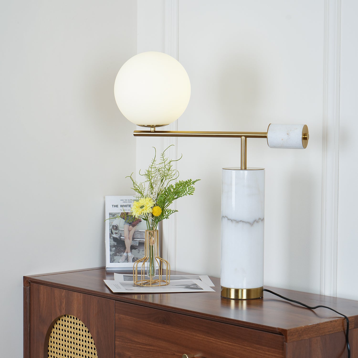 Lexi Table Lamp - Modern LED Nightstand Lamp with Touch Control, 3 Color Temperatures - Perfect for Bedroom, Living Room, or Office Lighting