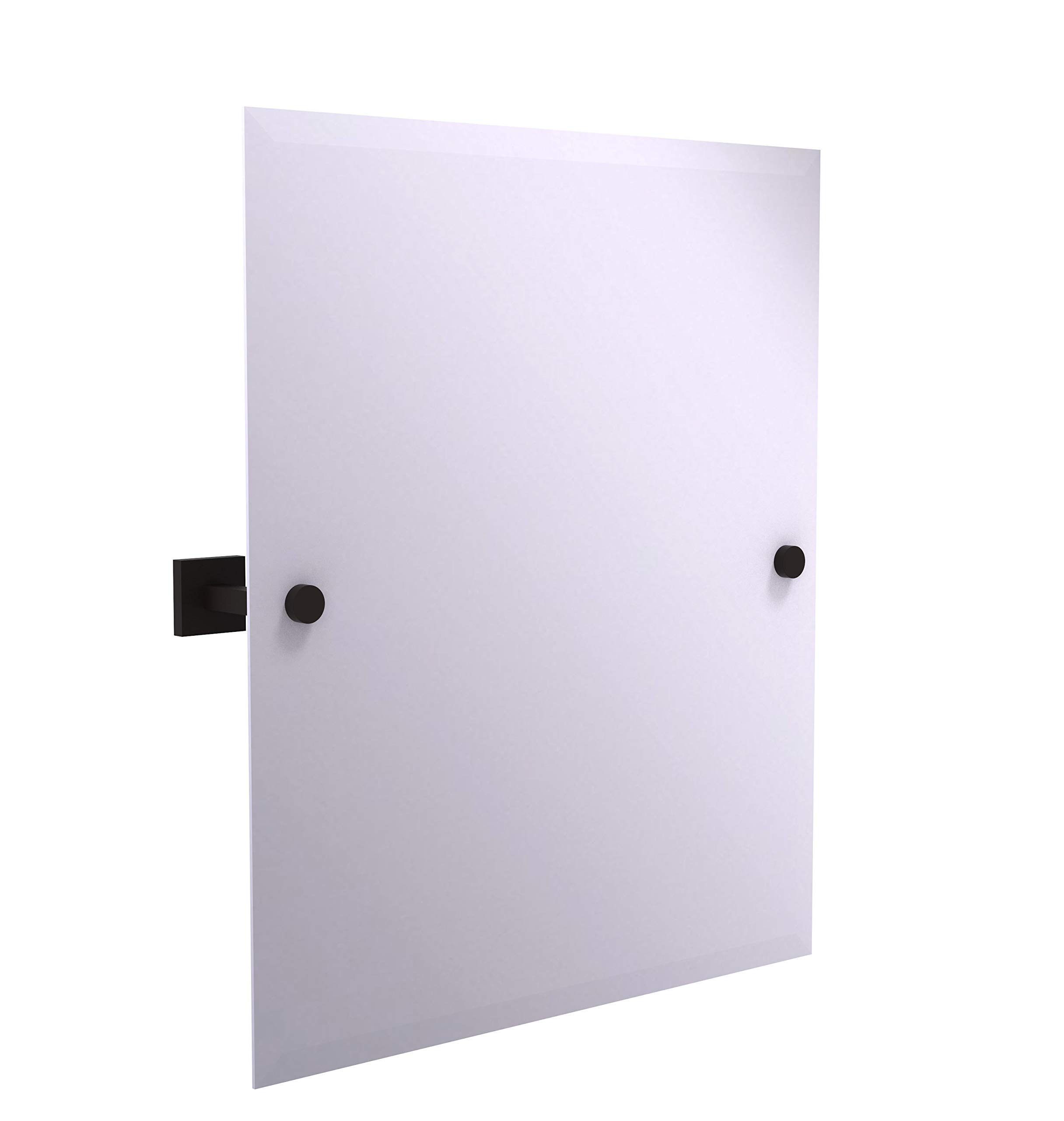 Allied Brass Montero Collection Frameless Rectangular Tilt Beveled Edge Wall Mirror - Oil Rubbed Bronze Finish - Modern Home Decor for Living Room, Bedroom & Entryway