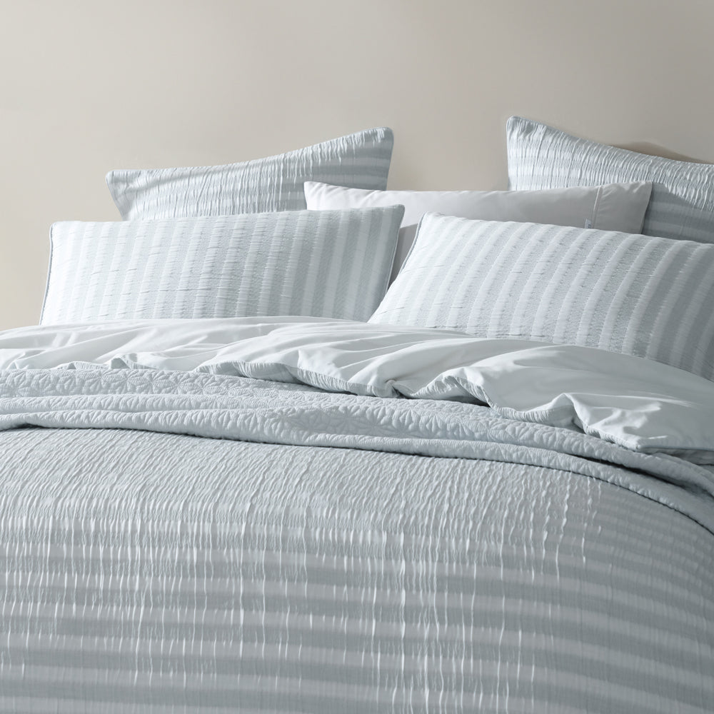 Emmet Sage Quilt Cover Set - Super King Size | Premium Cotton Bedding for Master Bedroom & Guest Room