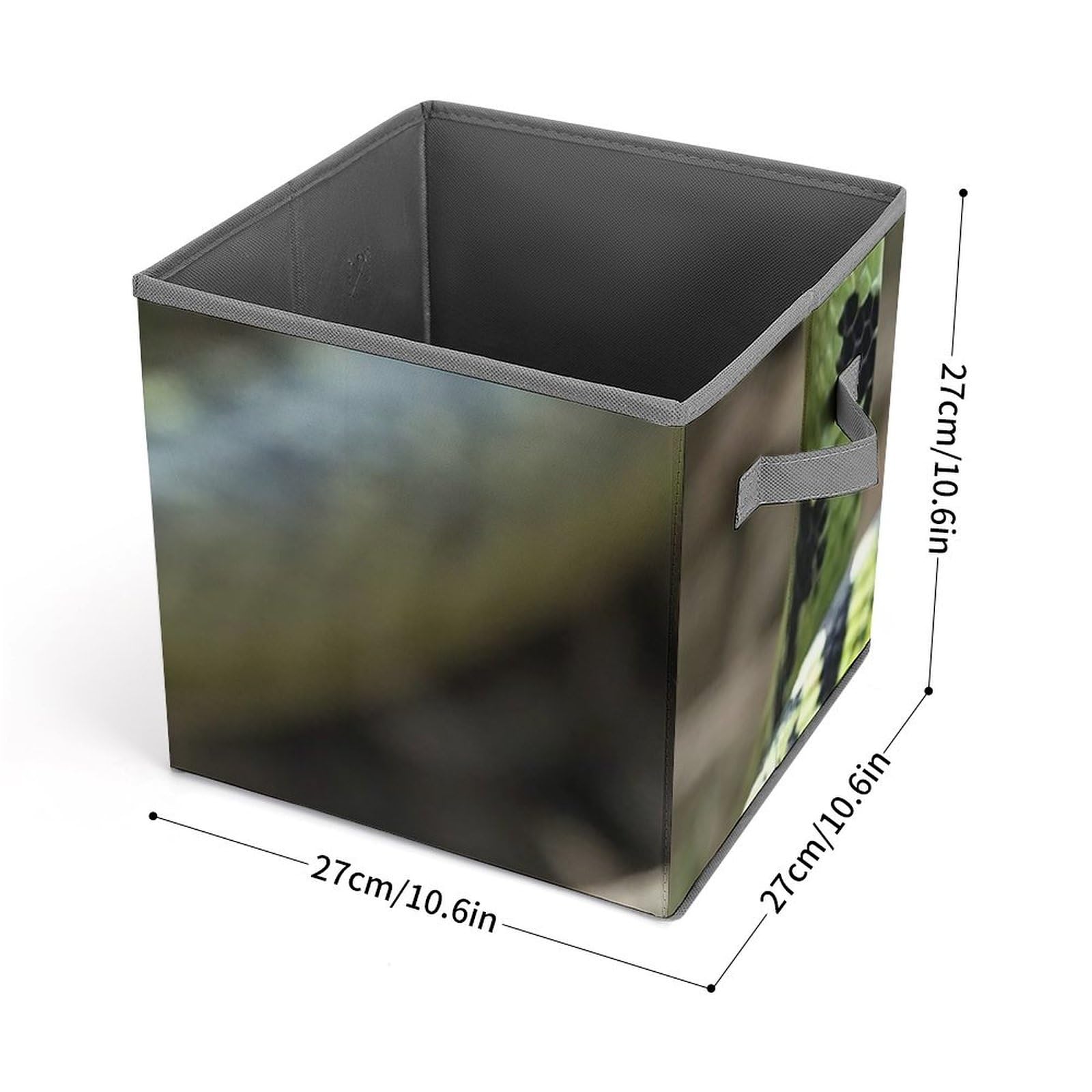 Large Collapsible Storage Cubes with Handles - 10.6x10.6x10.6 Inch Closet Organizer Bins for Home & Office - Perfect for Toys, Clothes, Books & Seasonal Storage | Cobra Snake Pattern Storage Box