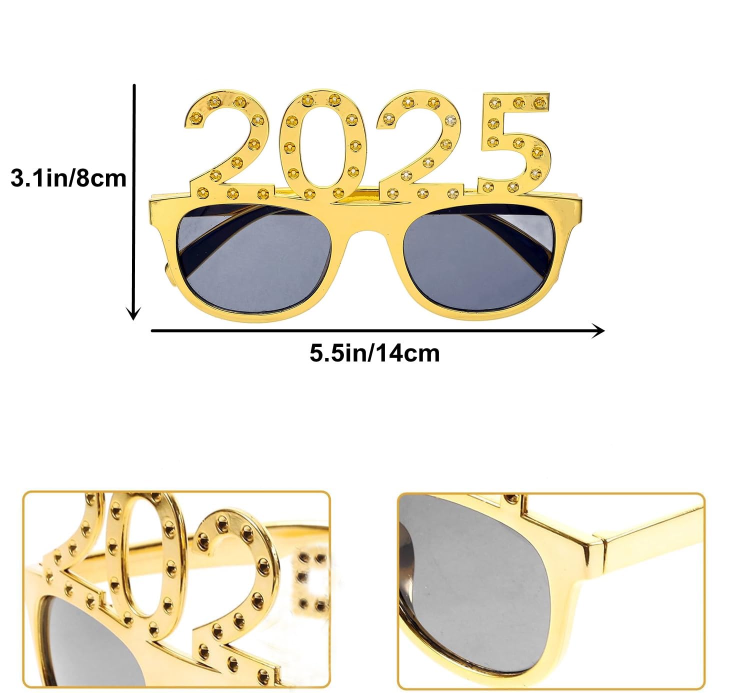 2025 Graduation Sunglasses - 2 Pack Class of 2025 Eyewear for Graduation Parties, Ceremonies & Photo Props - Perfect for Graduation Gifts, College Celebrations & Yearbook Pictures