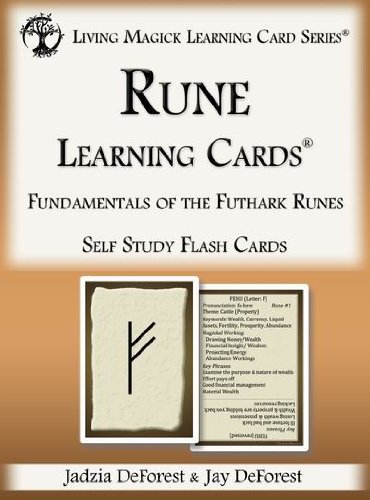 Futhark Runes Learning Cards & Quick Reference Guide - Norse Divination Set with Loose Leaf Sheets for Beginners - Perfect for Pagan Studies, Meditation & Spiritual Practice