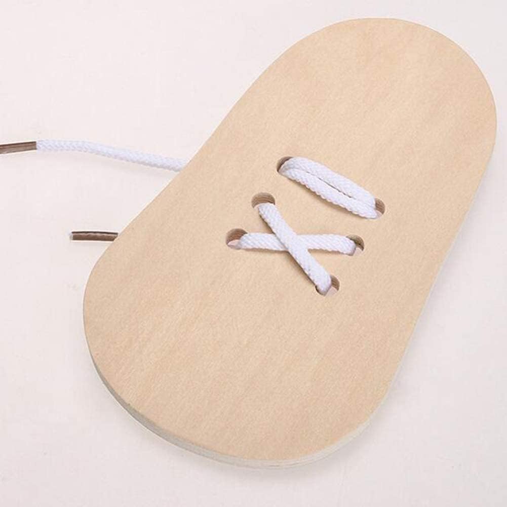 **Calsgkspray 2Pcs Kids Wooden Shoe Lacing Toy – Learn to Tie Shoes, Early Learning & Fine Motor Skills Development – Perfect for Toddlers, Preschoolers & Montessori Education (Red)**    *(Ideal for Home, Classroom, or Travel – Fun & Educational Shoe-Tying Practice for Children!)*