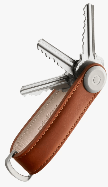 Orbitkey Genuine Leather Key Organizer - Premium Key Holder for Men & Women - Compact & Stylish Keychain for Home, Office, and Travel